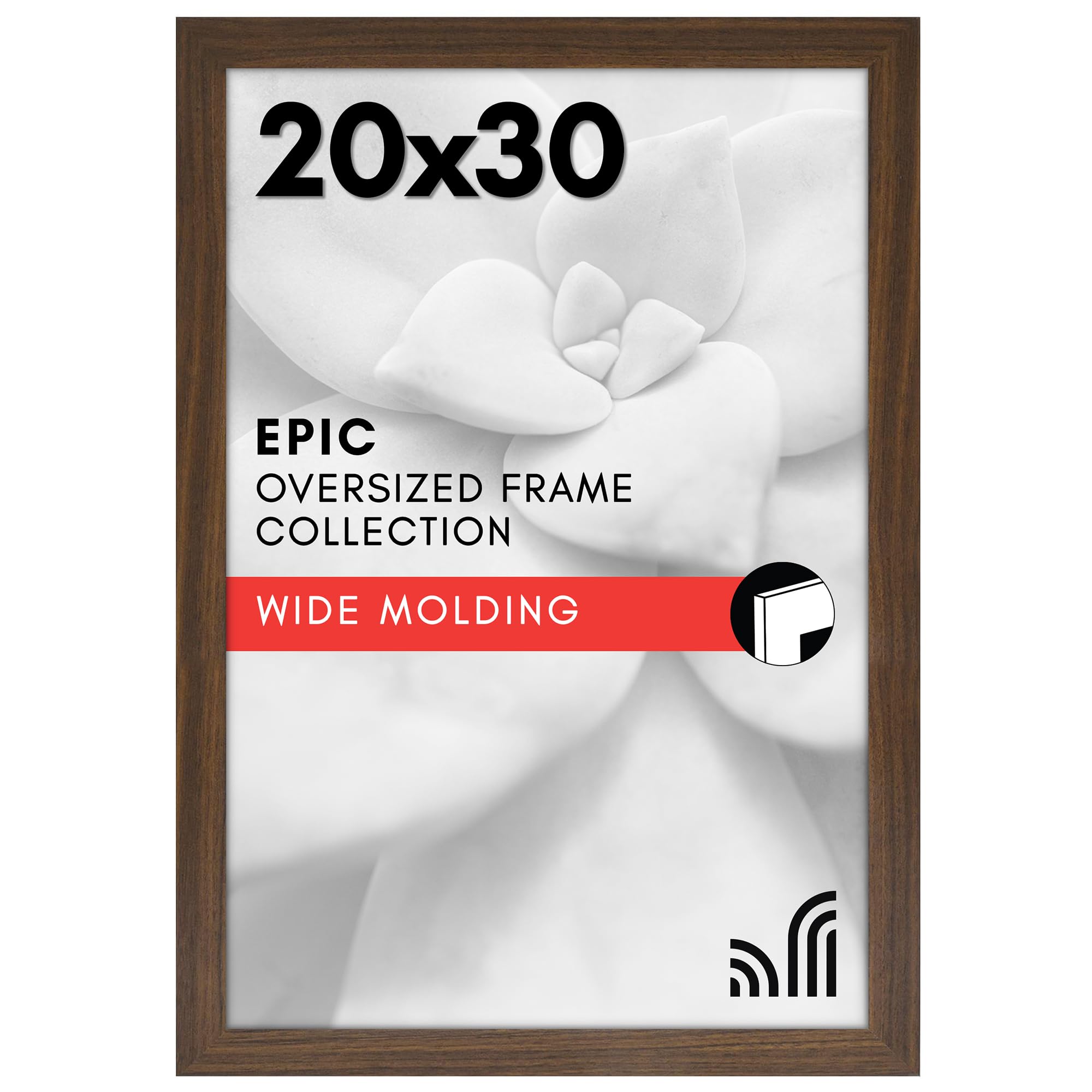 Americanflat 20x30 Poster Frame - Engineered Wood - Mahogany