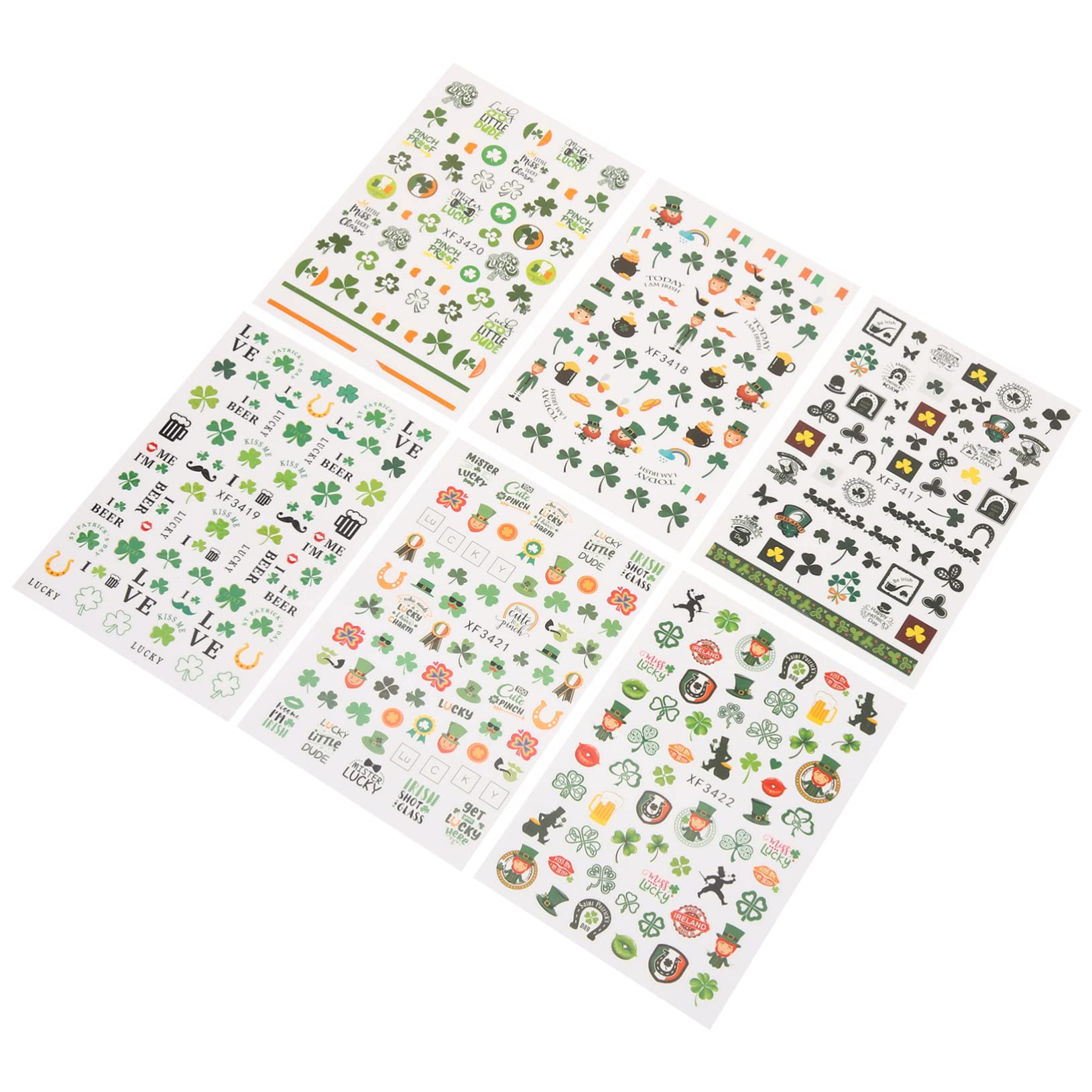 FRCOLOR 30hojas Pegatinas Para Uñas De San Calcomanías De Para Manicura Diseño De Decoración Para Uñas
