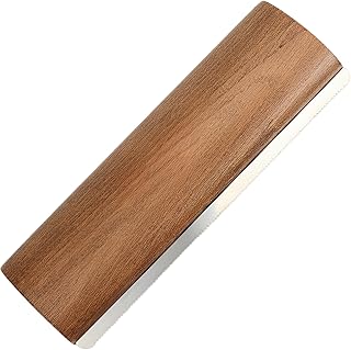 Horse Shedding Tool, 7.9 X 2.7 X 1.3 in Wooden Brush with Metal Blade, Removes Loose Hair and Dirt, Massages Horse Skin, Polished Wood, Includes Gift Box