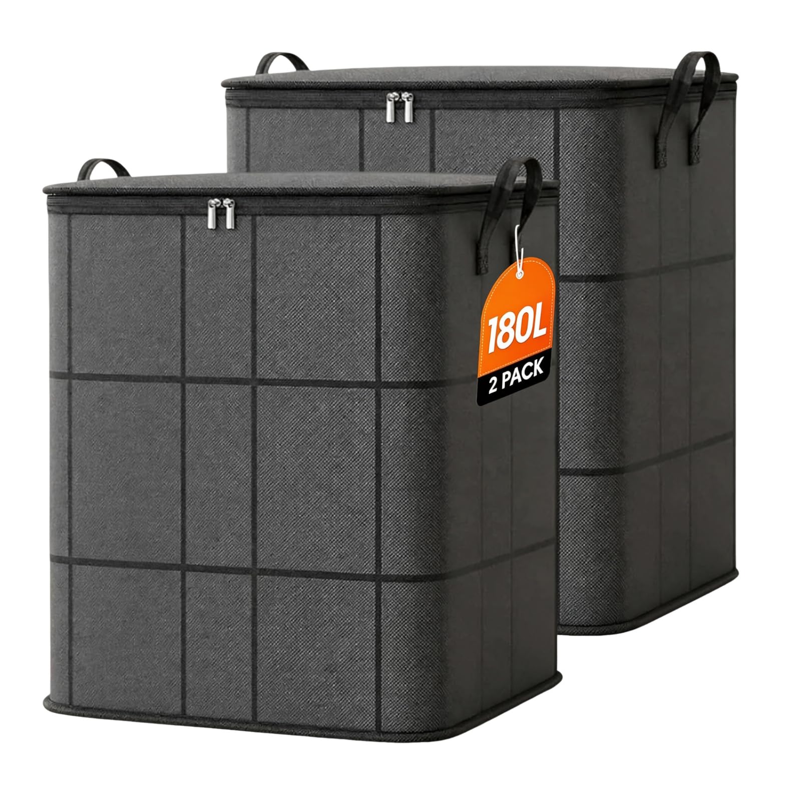 180L Spacious Moving Storage Bin, Portable Moving Storage Bags-2 Pack