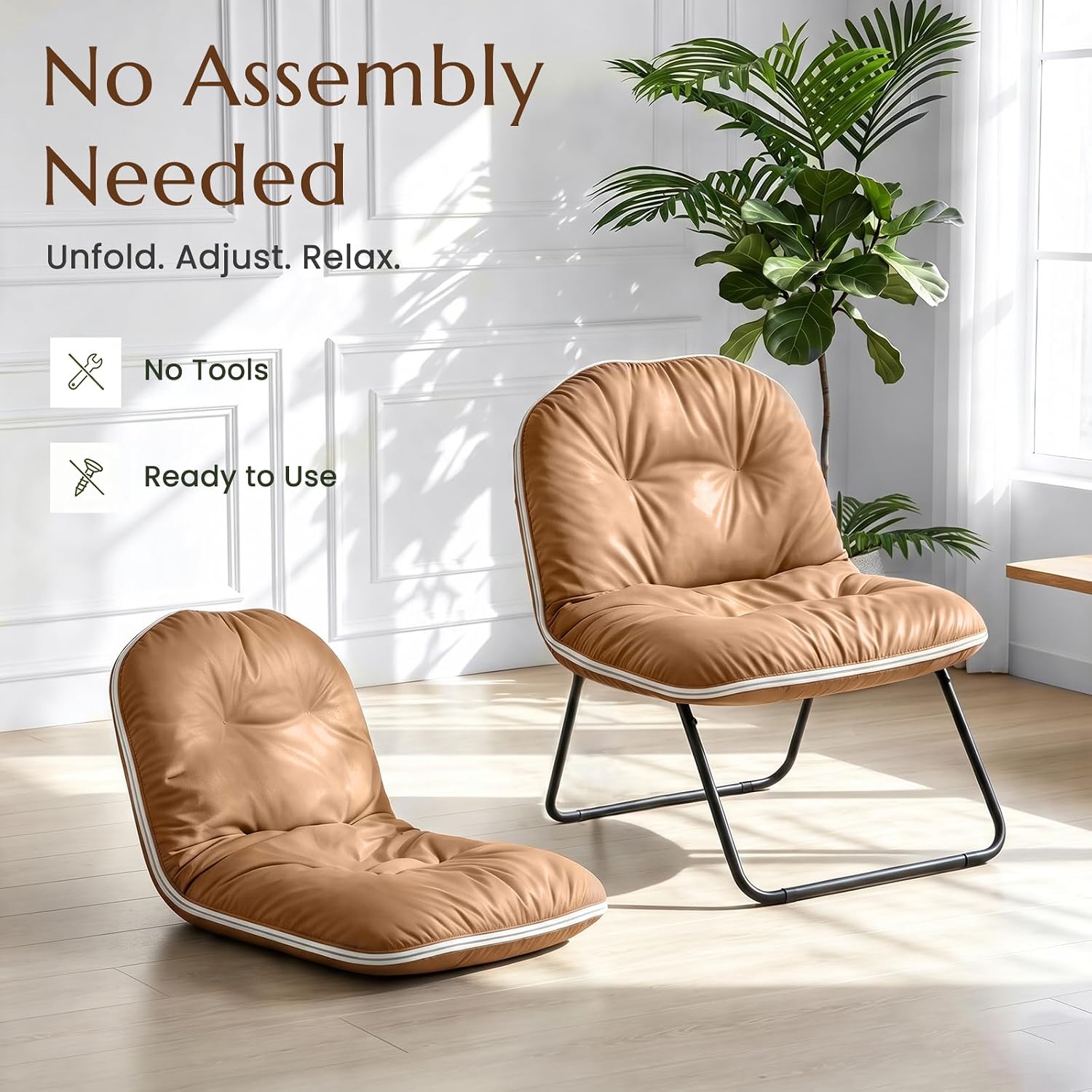 ZonLi Adjustable Floor Chair with Back Support