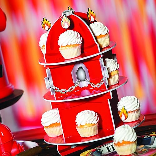 Miniatura 3 de Fun Express - Soporte para cupcakes en forma de boca de incendio, 15 1/2 x 11 pulgadas