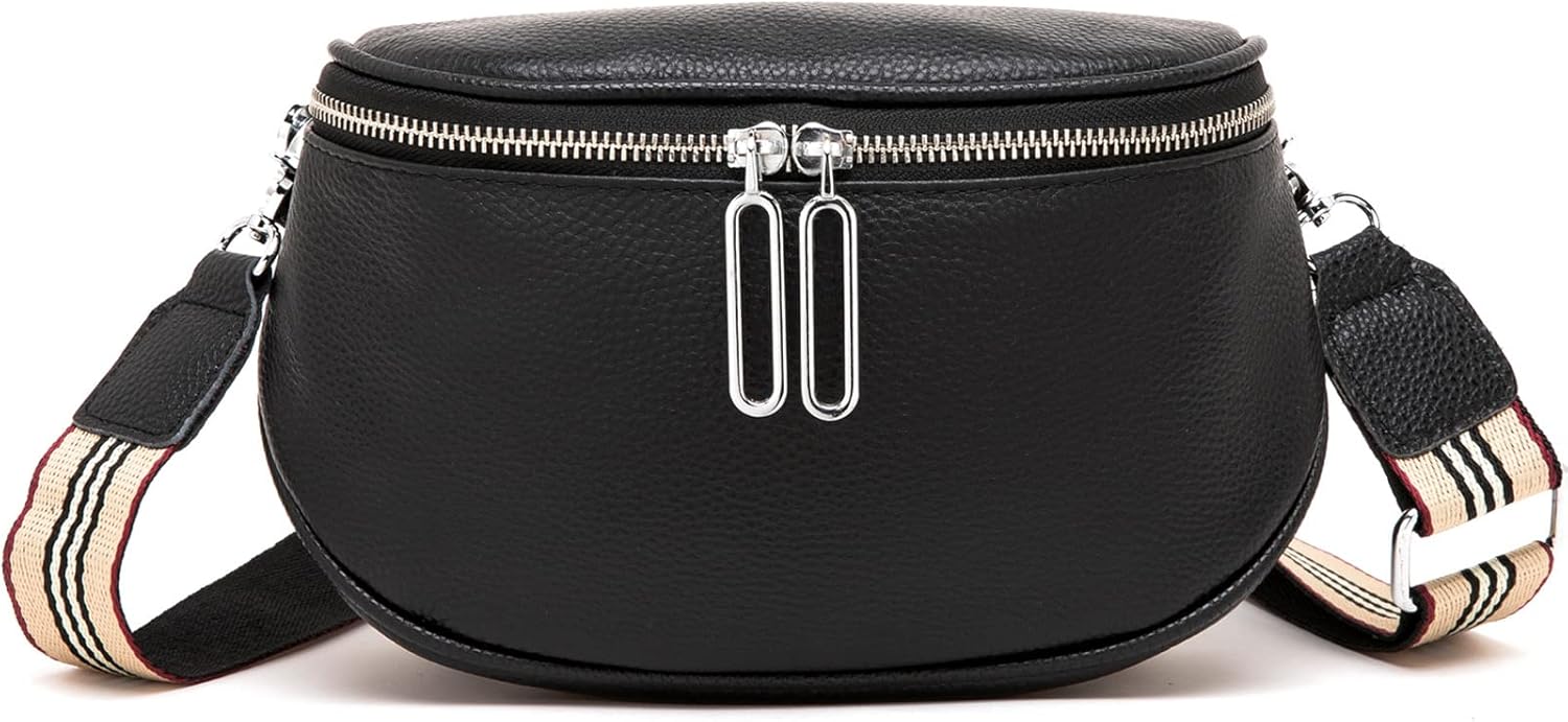 Cute Leather Crossbody Bags for Women with Wide Strap