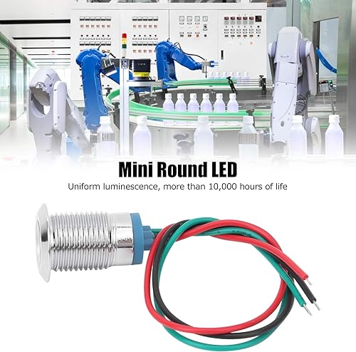 Miniatura 3 de Marhynchus 4 juegos de luces indicadoras LED precableadas LED redondas, impermeables, luz de 2 colores, electrodo de ánodo común de 12-24 V 0.472 in