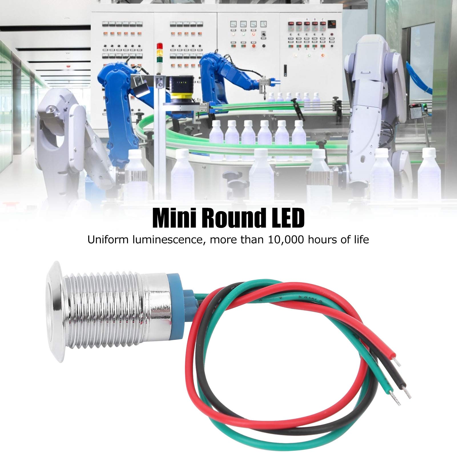 LED Rotondi Precablati 12mm - 4 Pezzi Impermeabili IP67 - Doppio Colore Rosso/Verde - 12-24V Per Auto E Industria - Foto 5