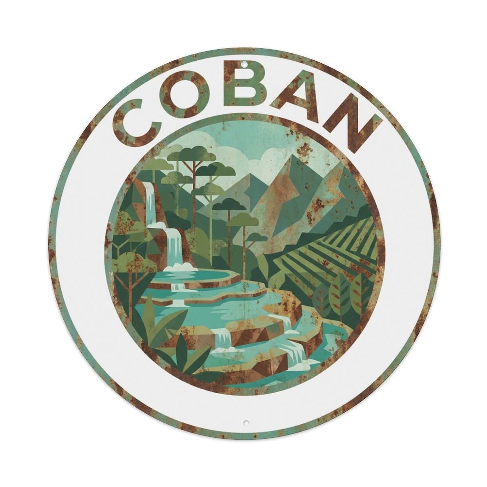 Guatemala Retro Travel Coban Metal Tin Sign