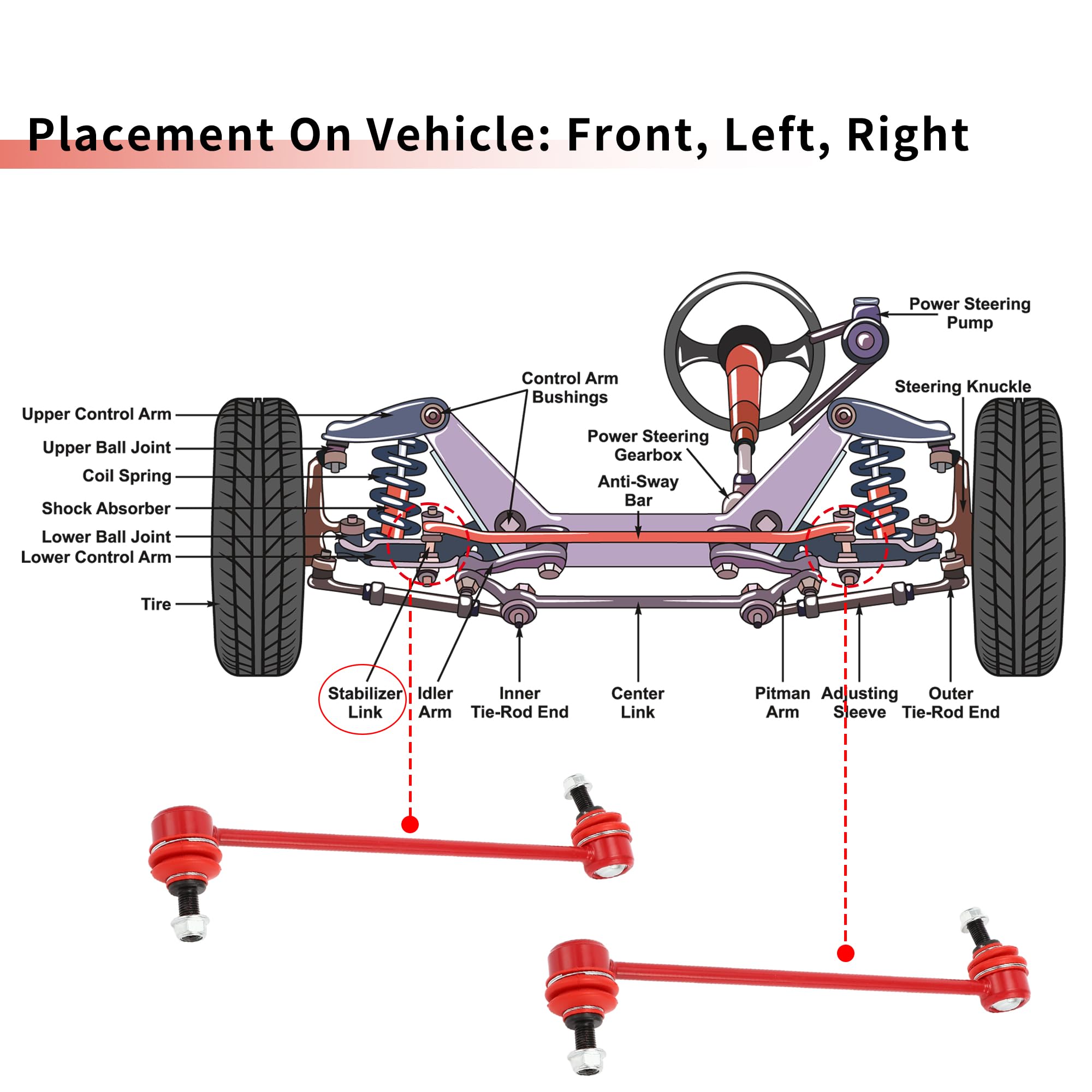 Front Sway Bar Link To Suit Mitsubishi ASX, Lancer And Outlander