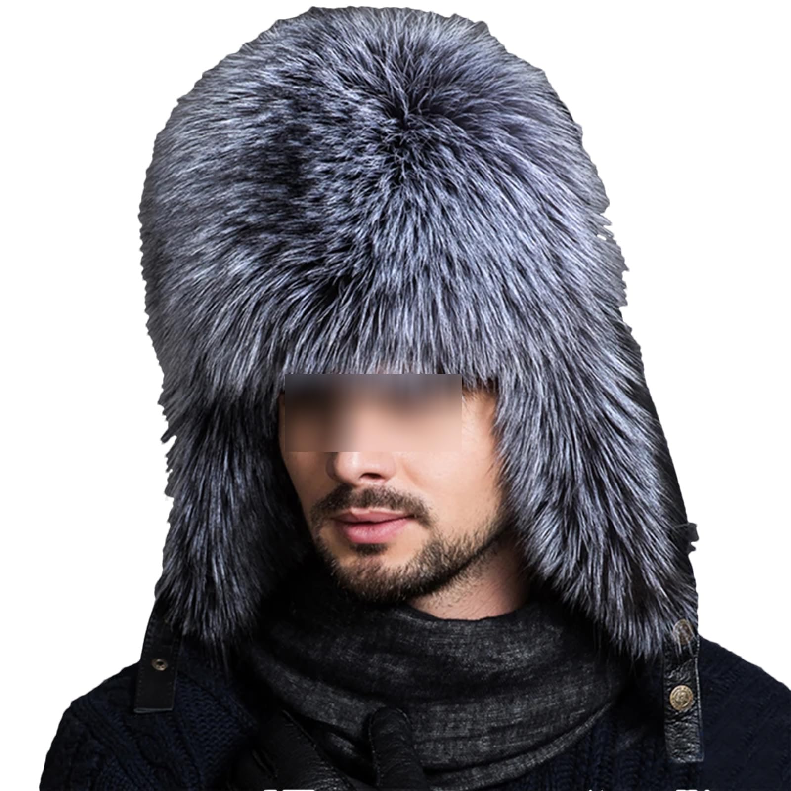 Inverno Uomo Faux Peloso Cappello Fluffy Outdoor Caldo Neve Peloso Cappelli Outdoor Freddo Cappelli