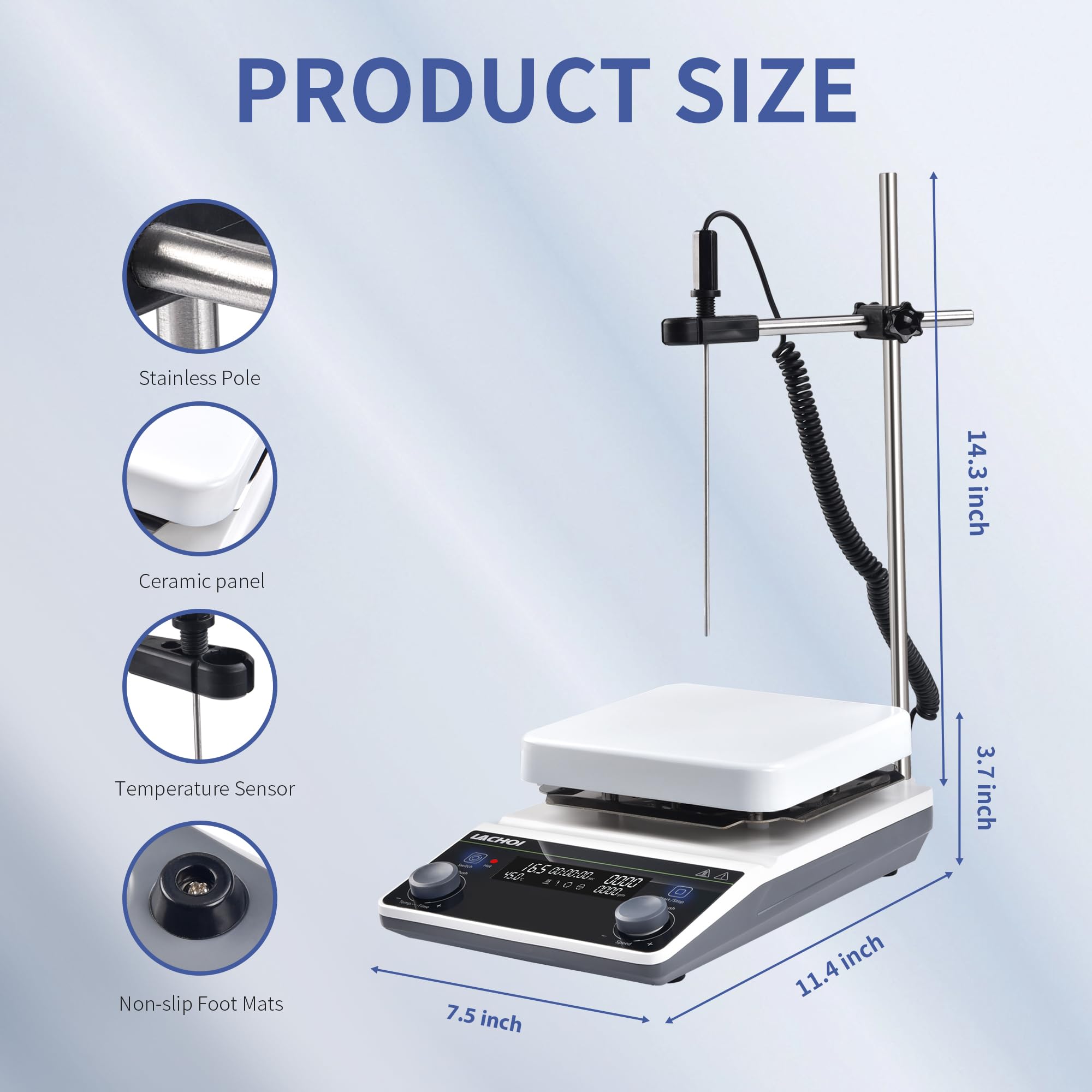 Magnetic Stirrer Hot Plate - 20L, 350°C -6 Magnetic Stirrer Hot Plate - 20L, 350°C -6