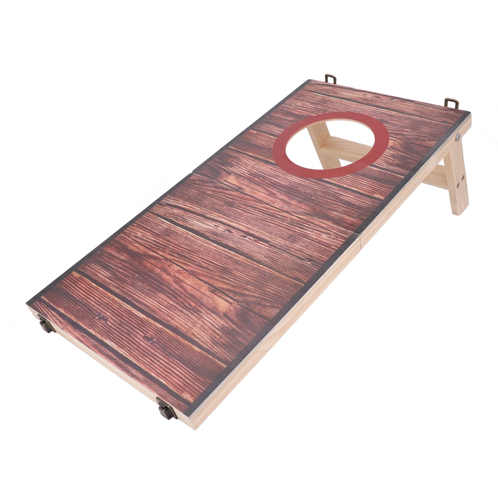 Yosoo Health Gear Zestaw do Gry w Cornhole, Przenośny Składany Zestaw do Gry w Rzucanie Workami Fasoli z Drewnianymi Deskami, Powłoka Wodoodporna, Powierzchnia Dociskana na Gorąco, Solidne Nogi