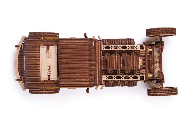 Foto 7 de 8 de Wood Trick Hot Rod Car Puzzle 3D de Madera para Adultos para Construir