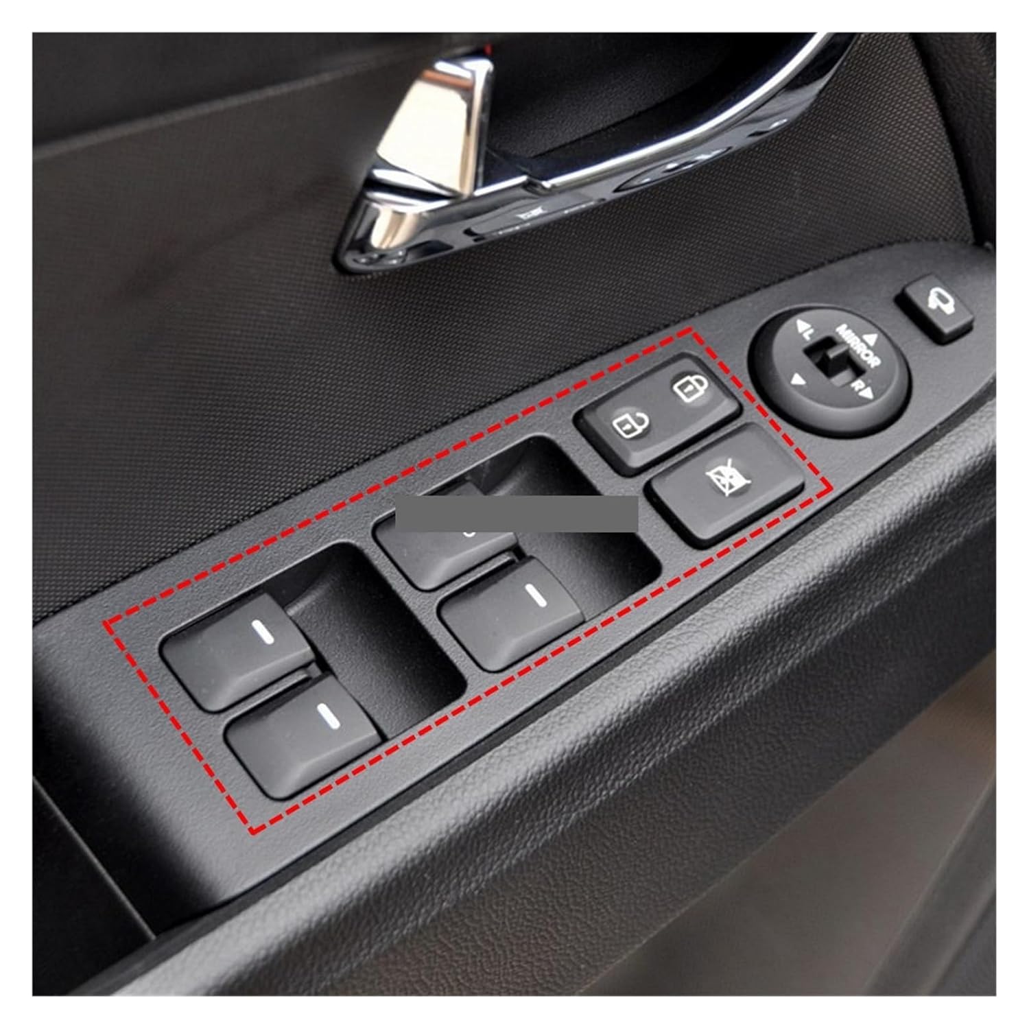 Electric Window Double Switch Button 93570-3W600WK Fit for Kia Fit for Sportage 2011-2016 Car Switch with Red Light(Auto Down-6 Lights)