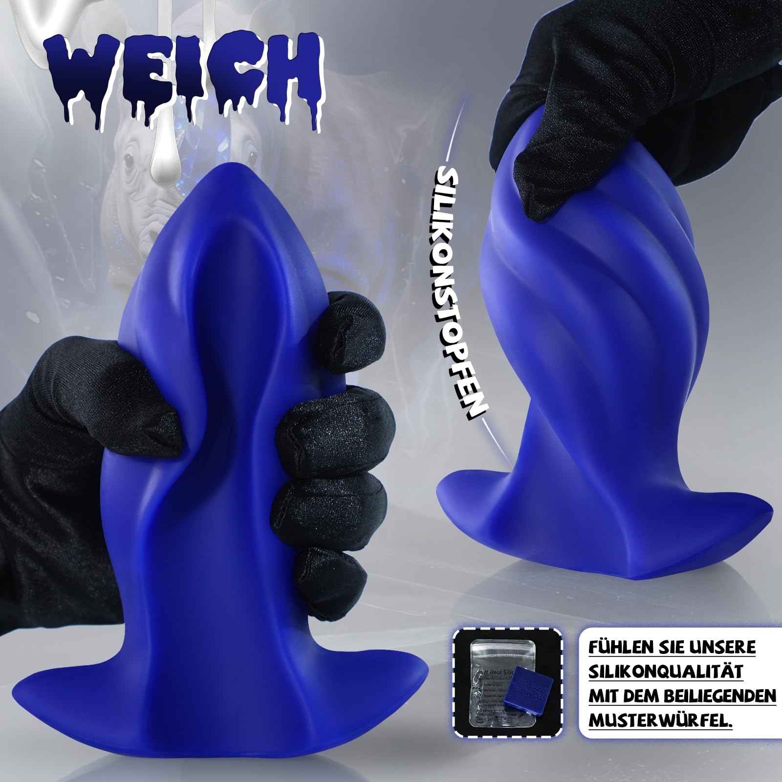Plug Anale per Uomo, Plug Anale in Silicone Cavo XXL 6,5 cm con Design a Tunnel, Compatibile con Vibratori e Vibratori per Il Pene, Giocattolo Stimolante per Il Massaggio Alla Prostata per Coppie