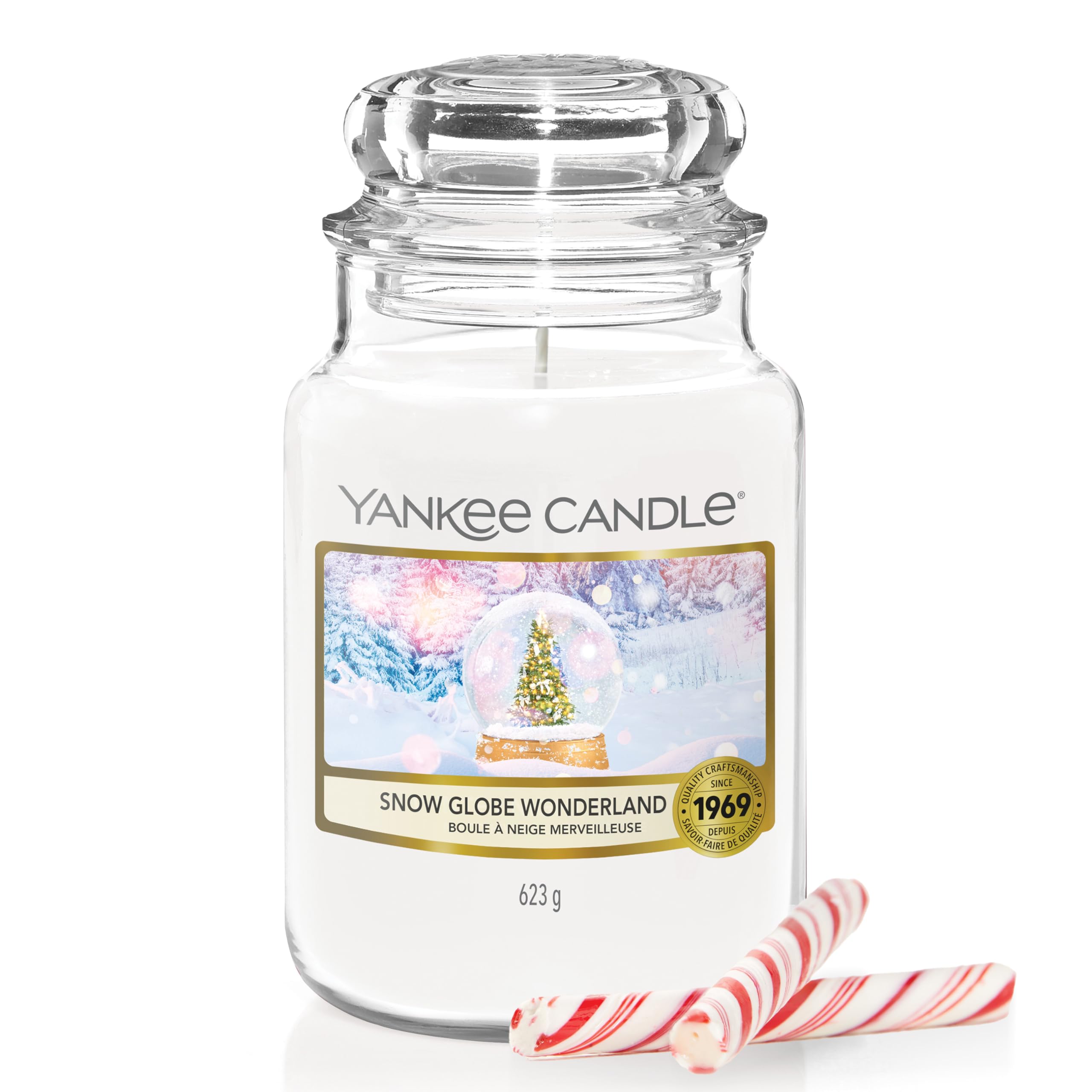 Yankee Candle Candela profumata | Candela in giara grande Snowflake Kisses | Durata: fino a 150 ore | Regalo perfetto per donne