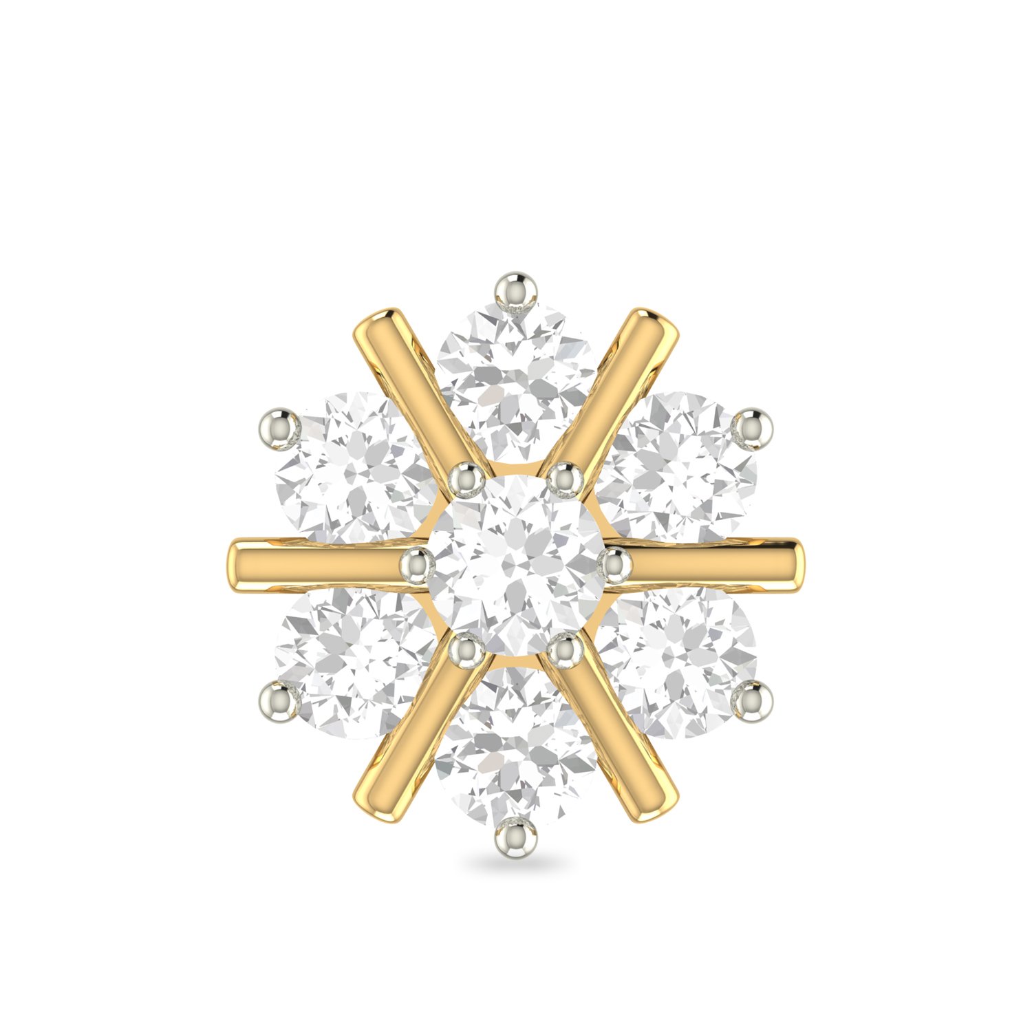 The Mahina 18KT Yellow Gold and Diamond Nose Pin for Women