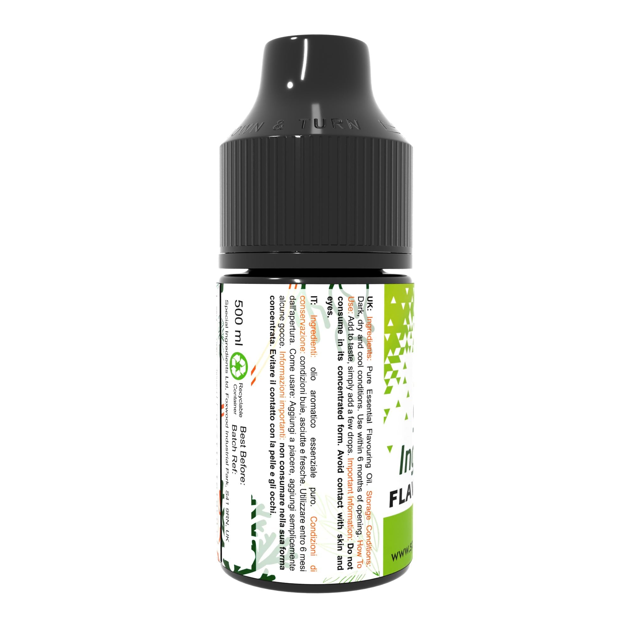 Special Ingredients Flavouring Oil, Lime, 500 ml | Limette-Geschmackstropfen, Lebensmittelaroma, Vegane Geschmackstropfen, Für Backen, Speisen und Getränke, Zuckerfrei