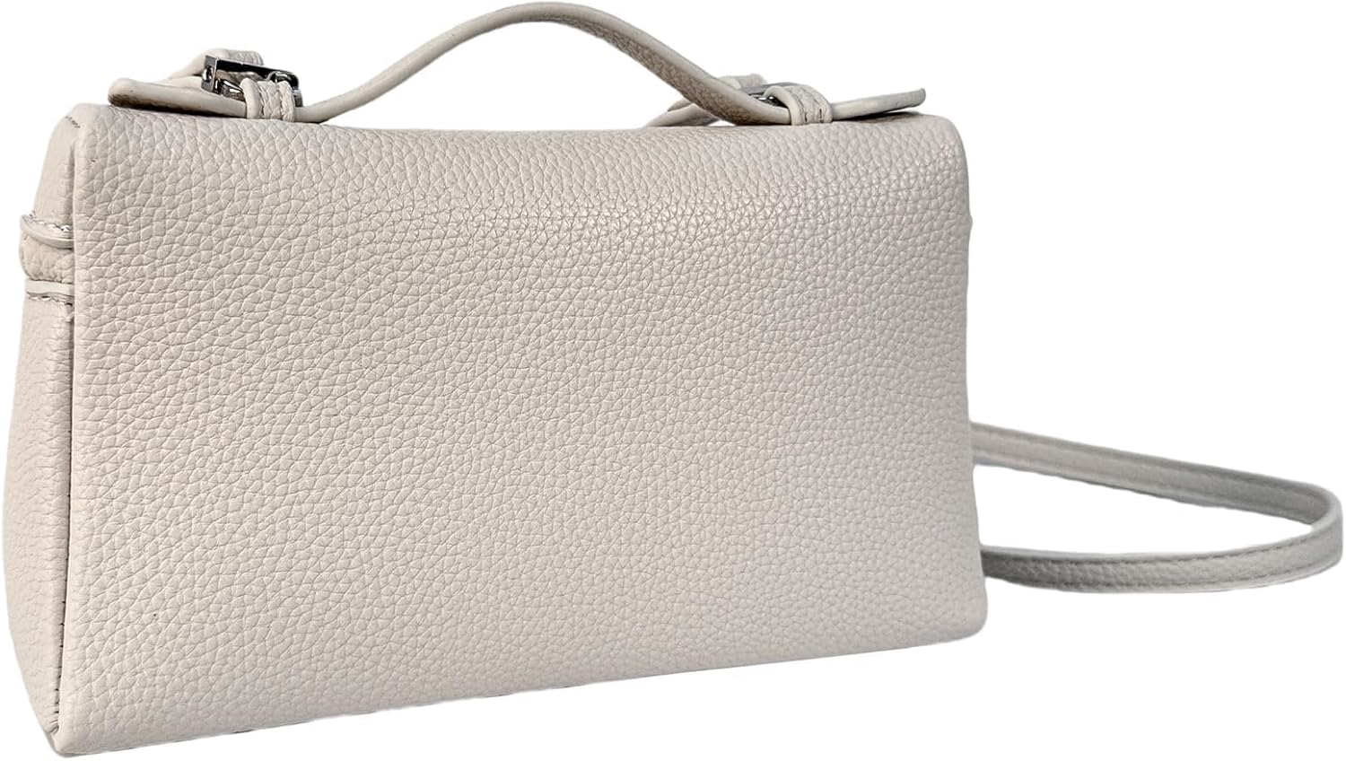 Eiyye Mini Purse Crossbody Bag for Women Genuine Leather Small Handbag with Top Handle Cream Purse for Daily Travel and Evening Outfits - Image 9