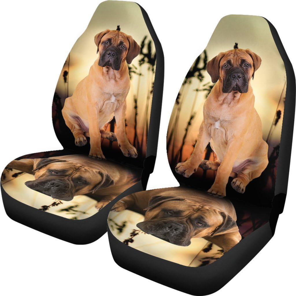 Bullmastiff Dog Print Car Seat Covers
