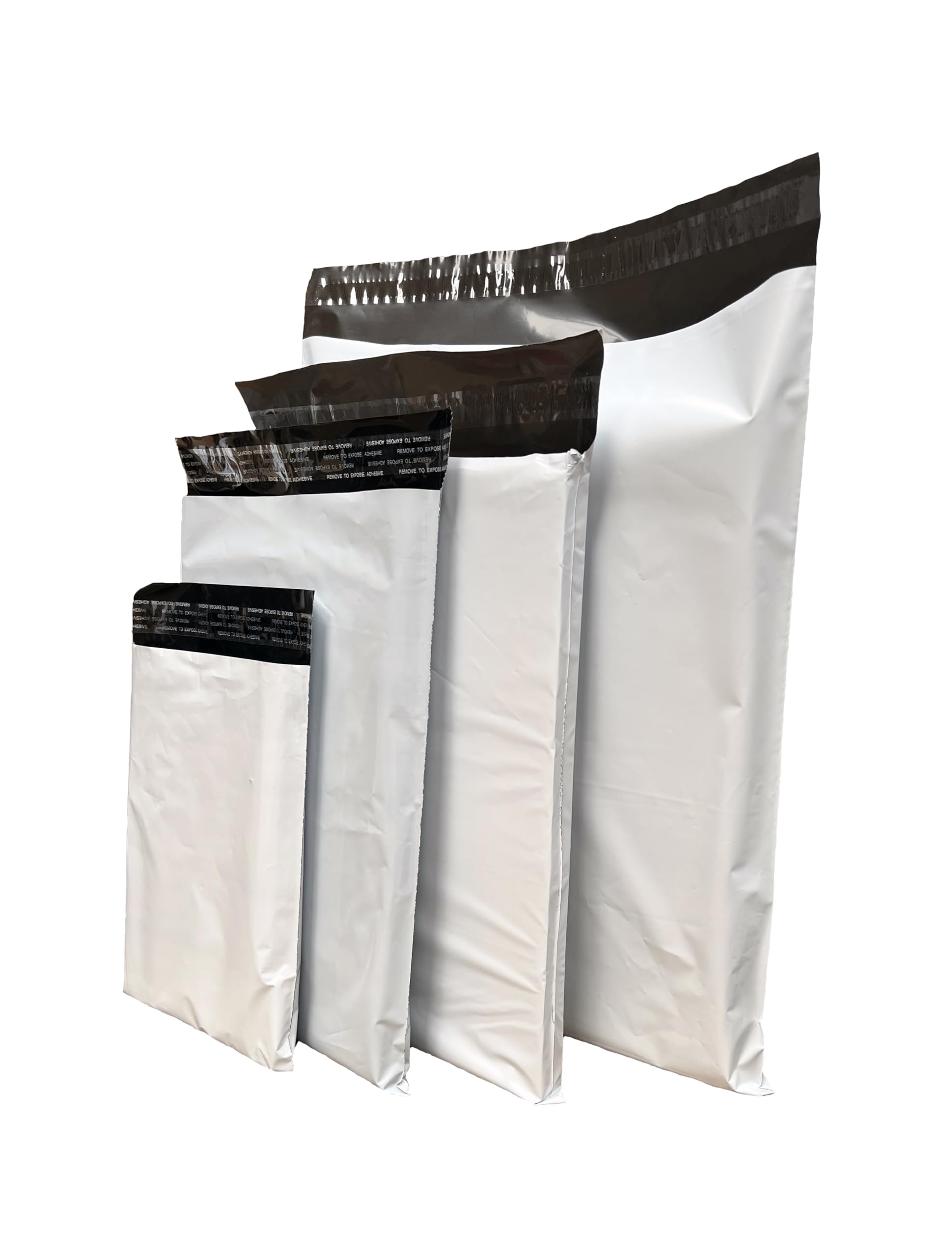 Jeco- Assortiment de 400 enveloppes plastiques d'expédition opaques 4 tailles. Pochettes d'expédition 50 microns, légères, solides, inviolables et imperméables