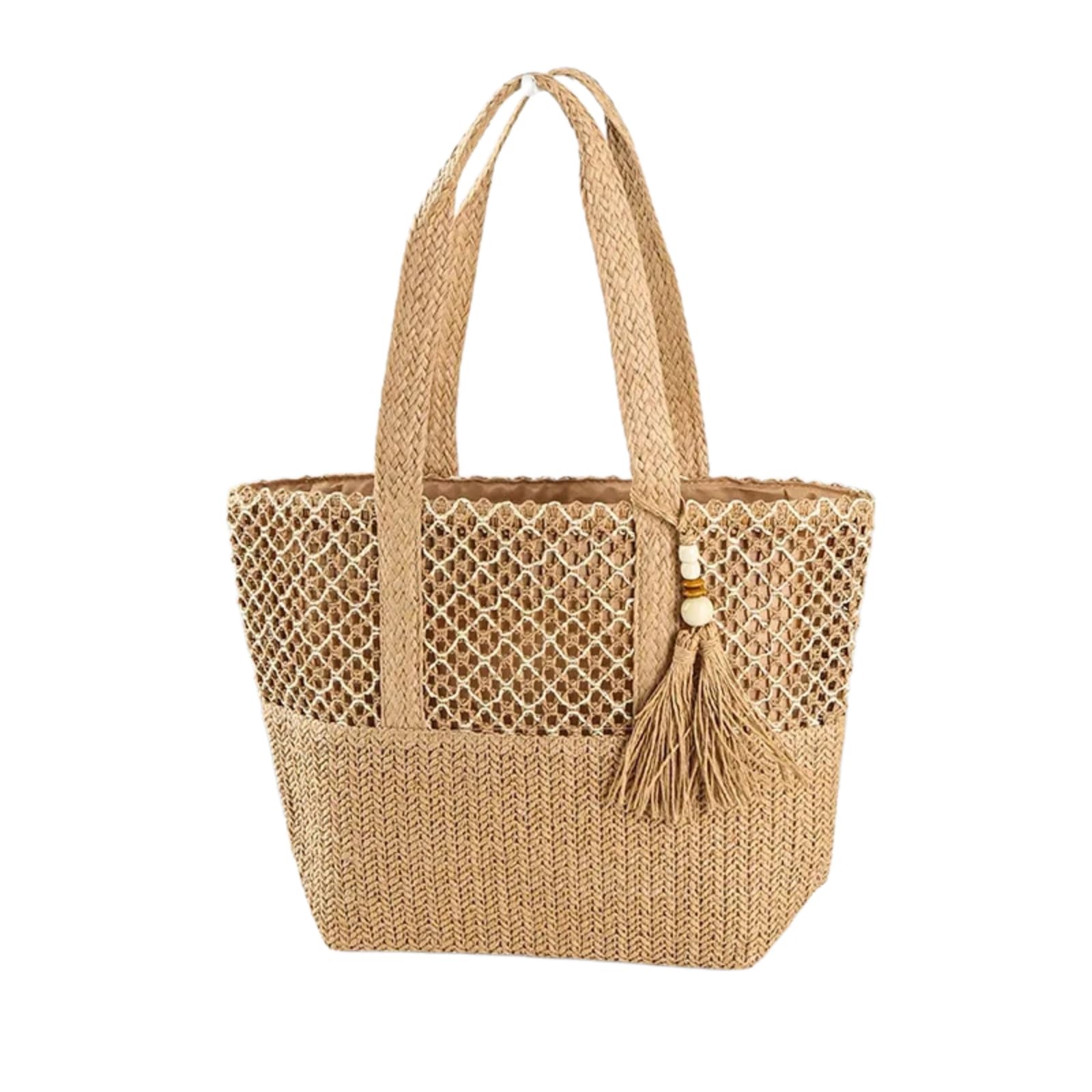 Handgemachte Strohhandtasche Frauen Holiday Beach Obergriffstaschen Freizeit-Tote Retro Schultertaschen