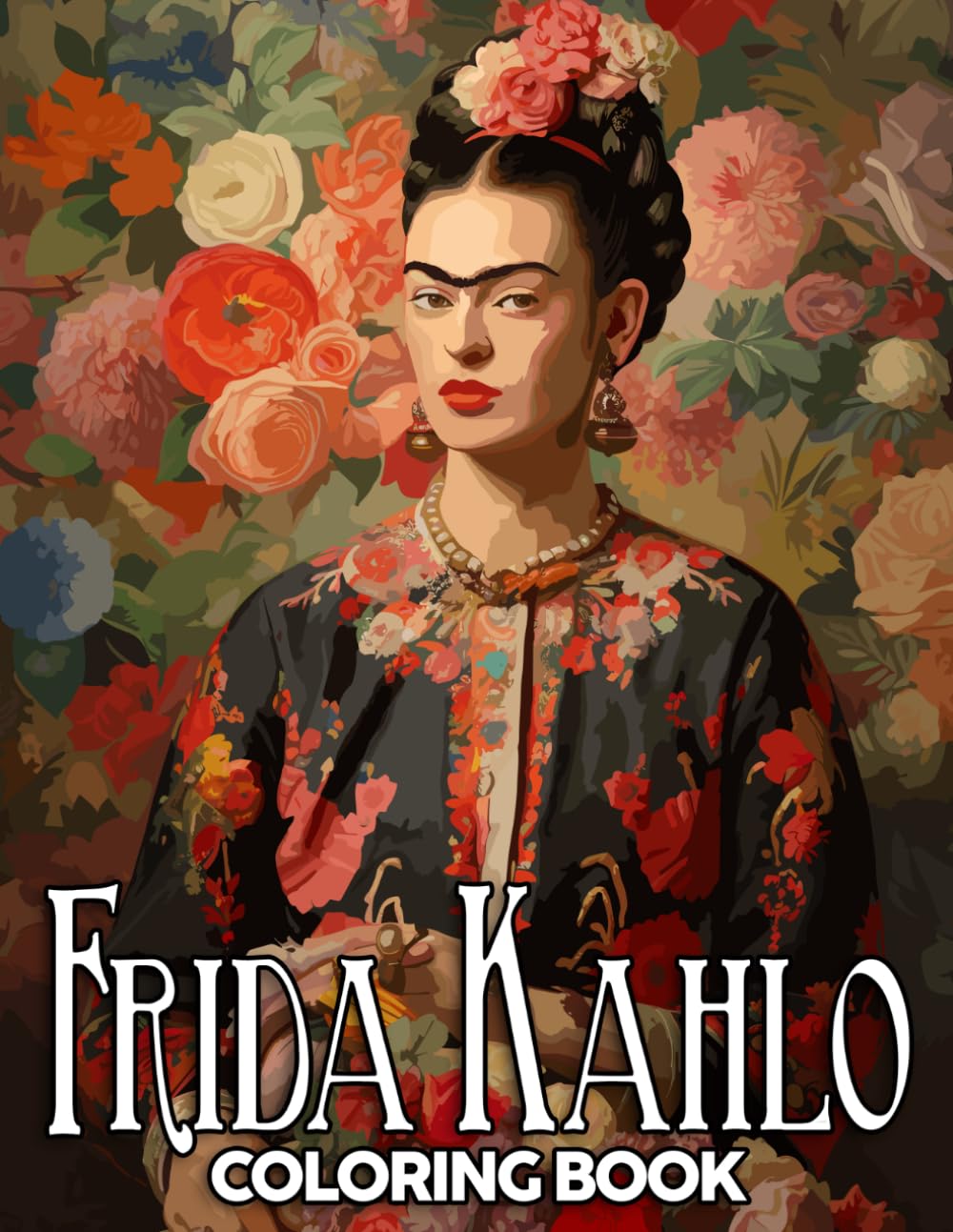 Frida Kahlo Coloring Book: Famous Painter Portrait Coloring Pages With Stunning Artistic Styles for Adults and Teens Relaxation and Stress Relief