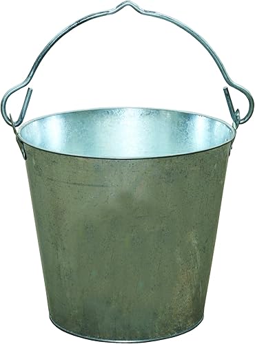 Miniatura 7 de Little Giant® Cubo de lácteos galvanizado Cubo de metal Cubo utilitario con asa Cubo de jardinería y agricultura 14 cuartos de galón