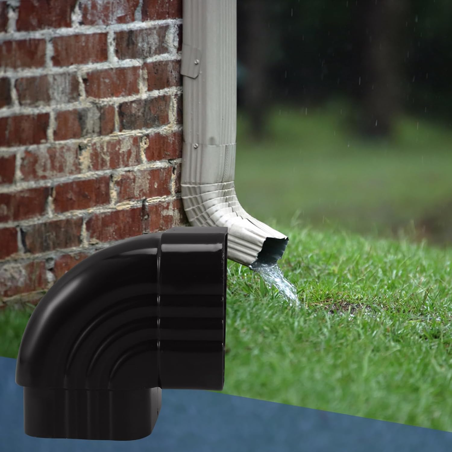 Replacement Rain Elbow Adapter Durable Downspout Connector for Gutter Drain Systems Right Angle Fitting for Rainwater Management and Efficient Drainage