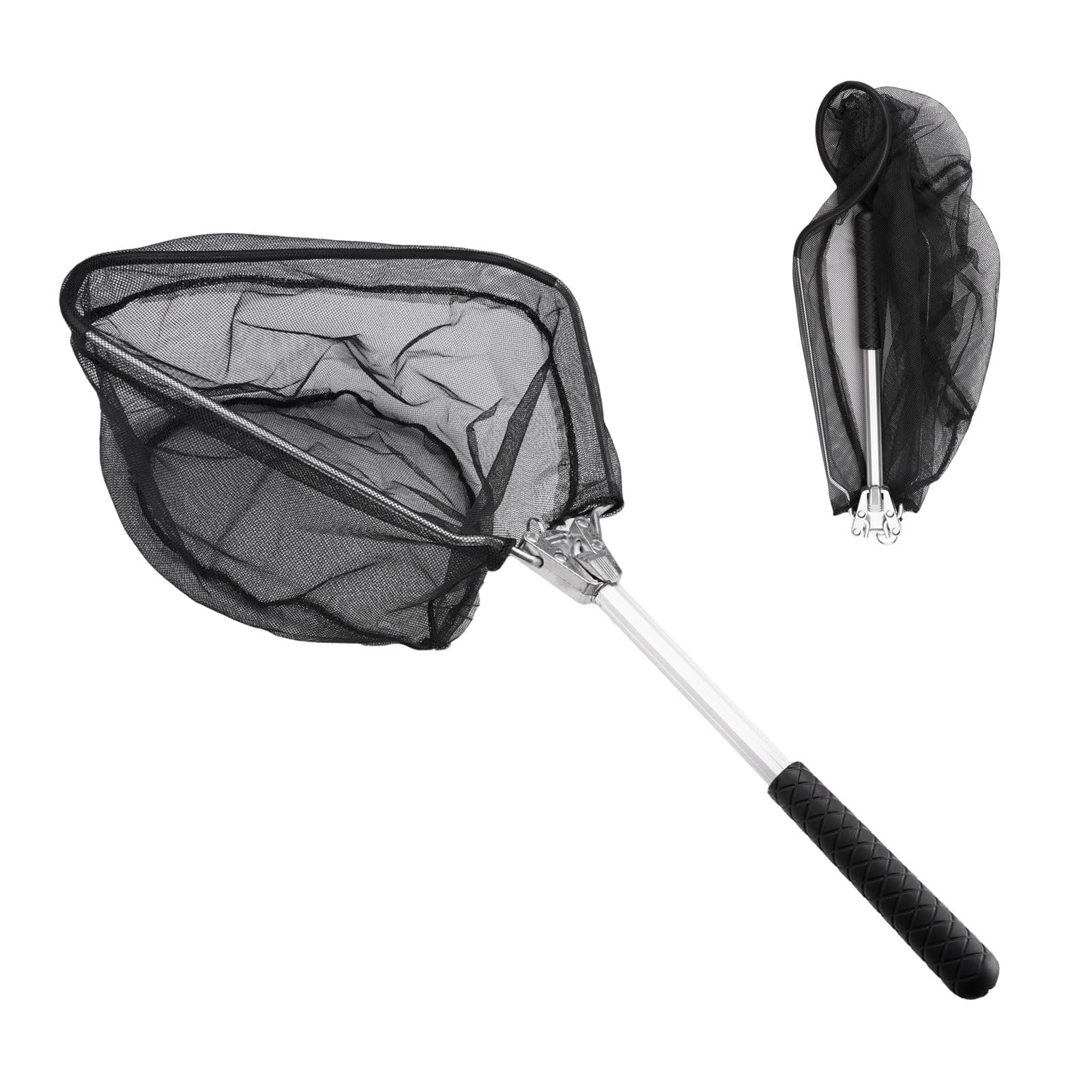 Foldable Pond Net with Pole 53 x 36 cm Fishing Landing Net