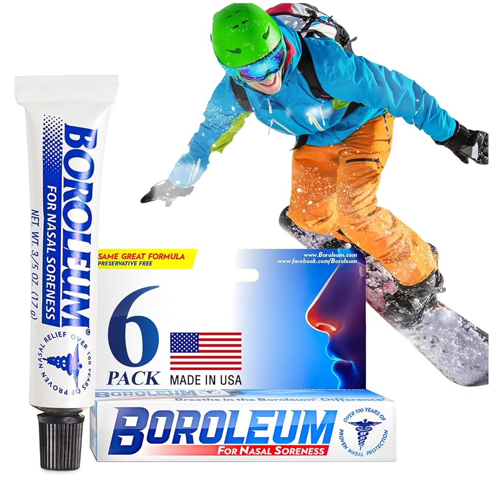 Boroleum Dry Relief Nasal Soreness & Stuffy Nose Relief | Medicated Nasal Gel and Nose Moisturizer