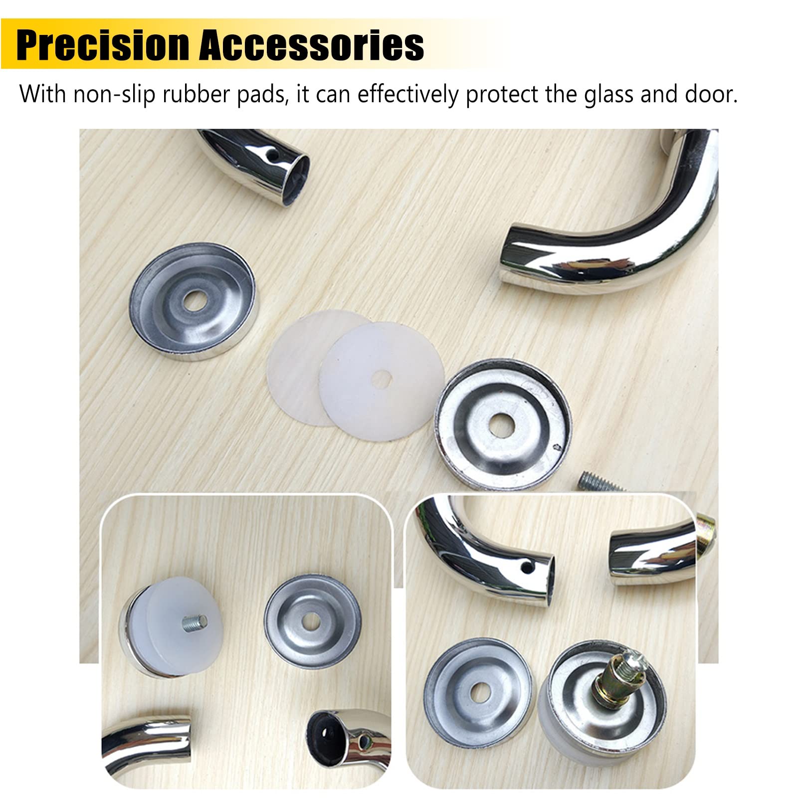 Tirador de puerta de acrílico transparente, manija moderna de acero inoxidable espalda con espalda, manijas largas para puertas internas y exteriores, puerta corrediza (tamaño: 80 cm/espacio de 31 o
