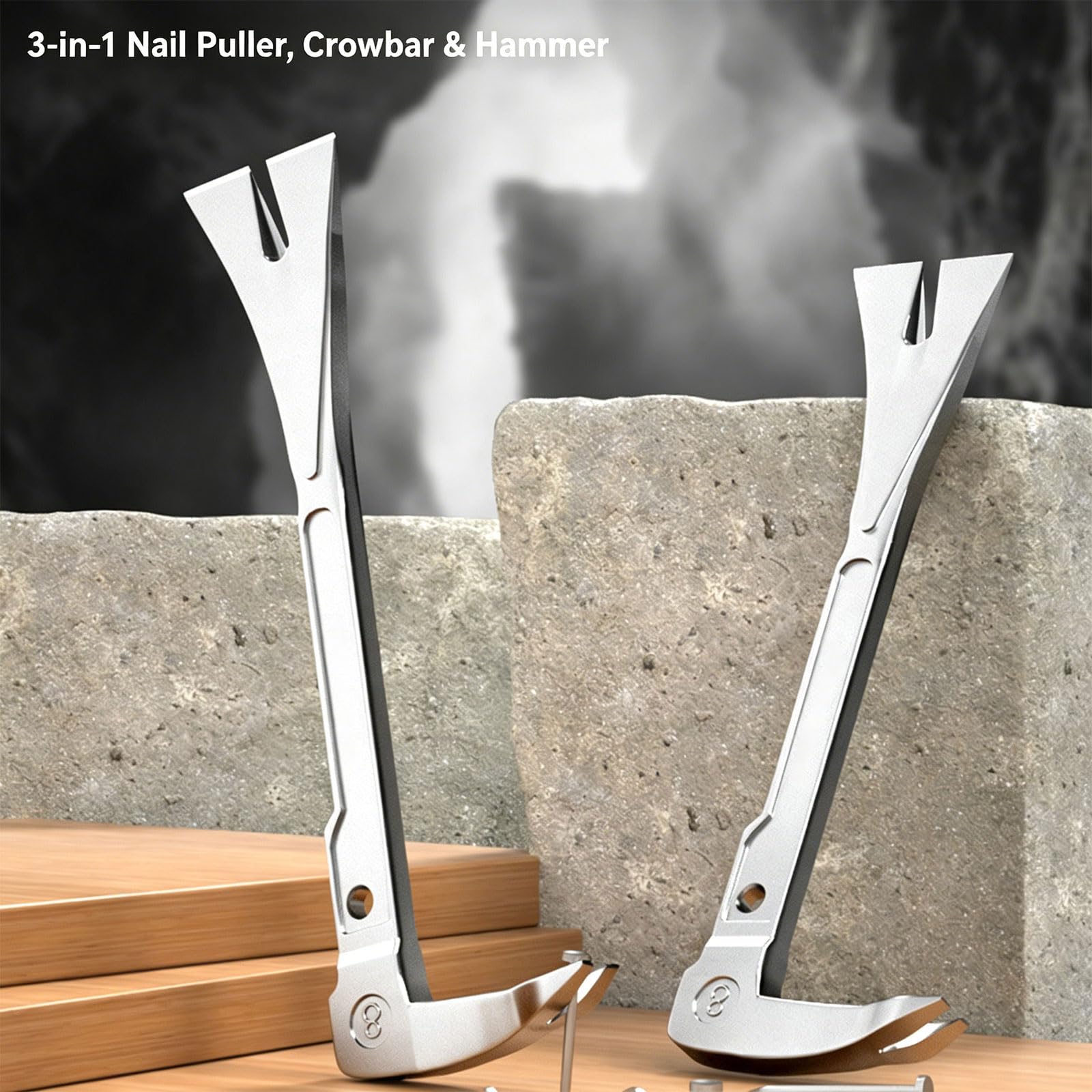 Woedpez Nails Puller Extractor Pry Tool Ideal For Carpentry And Remodeling With Nonslip Grip And Extended Length Pry