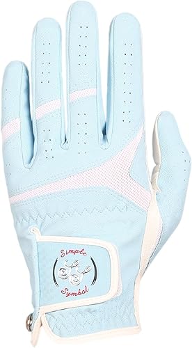 Miniatura 2 de SIMPLE SYMBOL Guantes de golf para hombre, cuero sintético de alta calidad, agarre estable, paquete de dos (izquierda se usa en la mano izquierda,