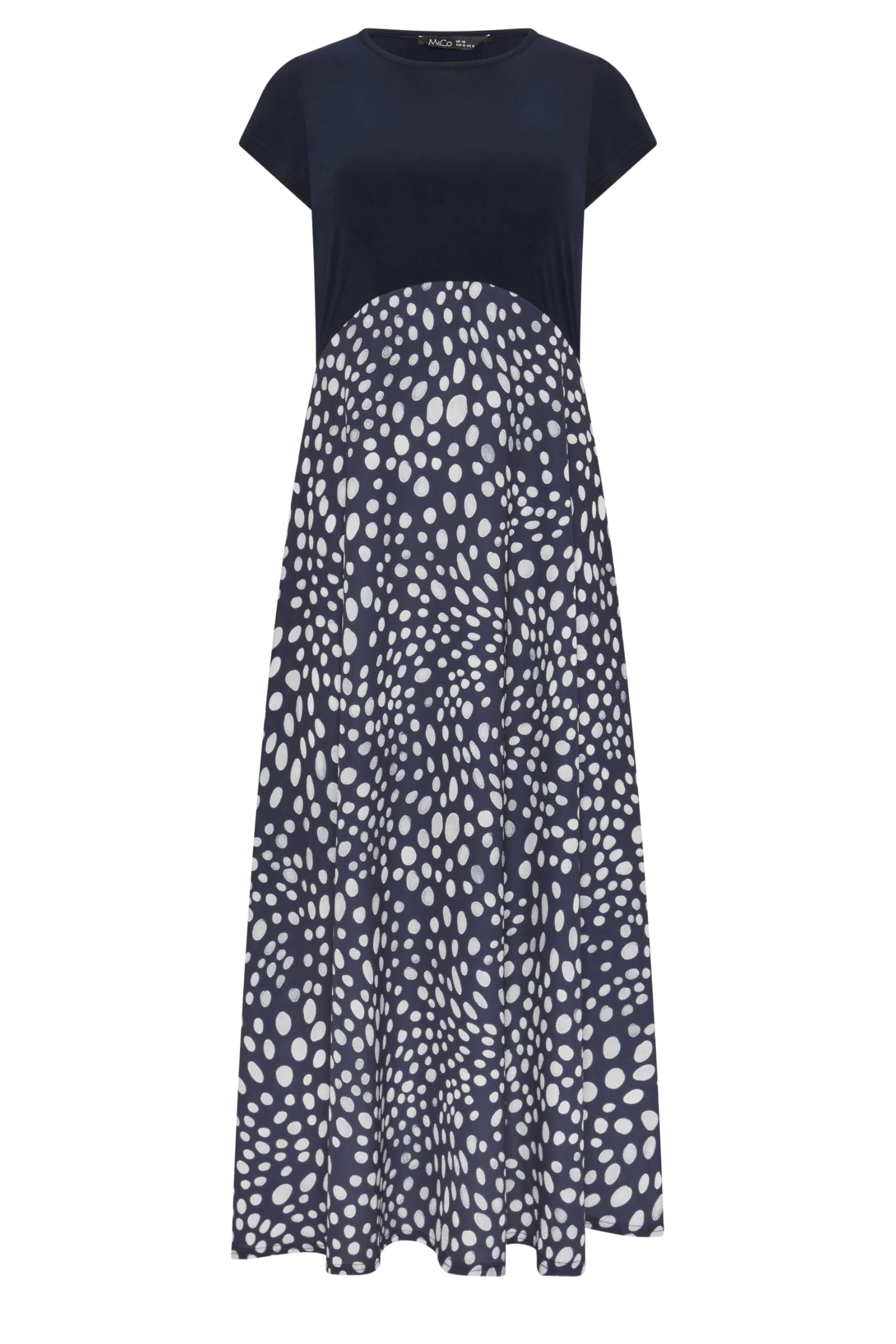 M&Co Women's 2 In 1 Midi Dress - Dark Navy - Size 18