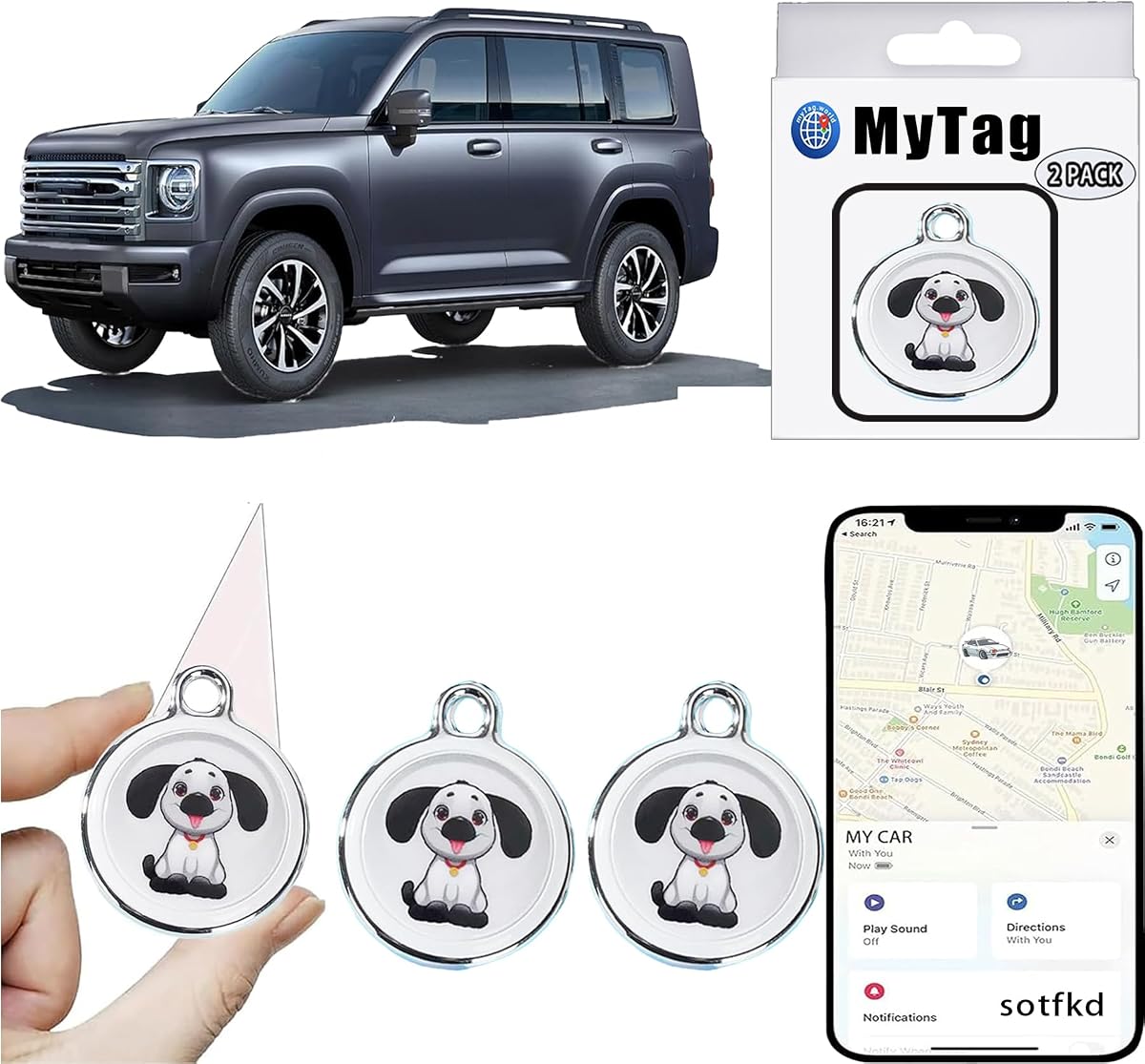 2 Pack GPS Tracker for Vehicles,Tracker Device for Vehicles,Car GPS Tracker | Tracking Devices for Cars Hidden | Android and iOS Universal | No Monthly Fee | View Historical Tracks
