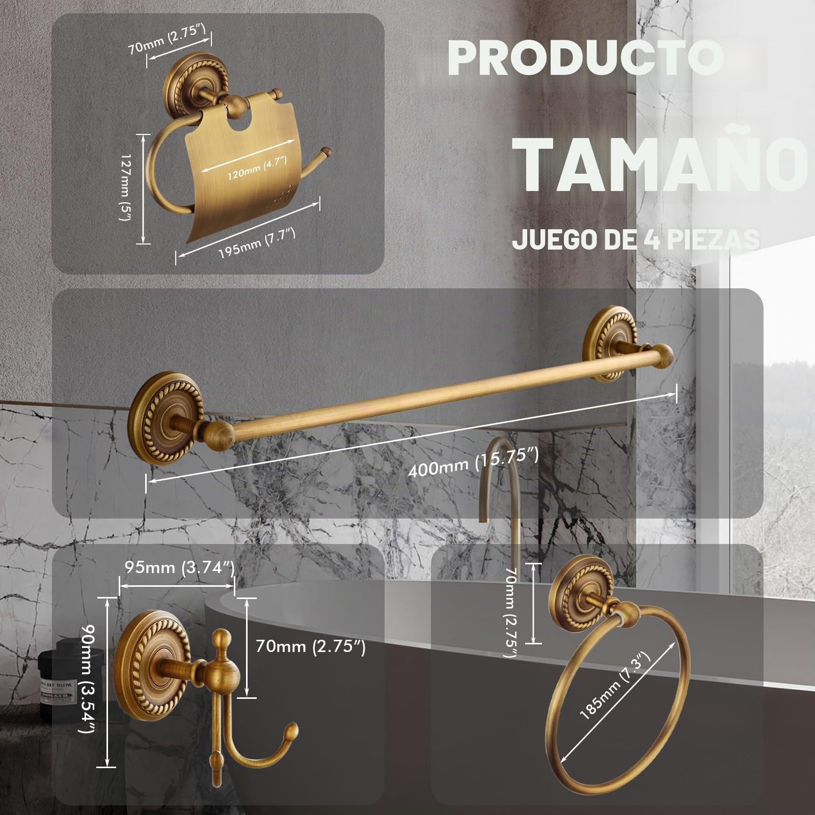 Accesorios de baño (latón Antiguo)