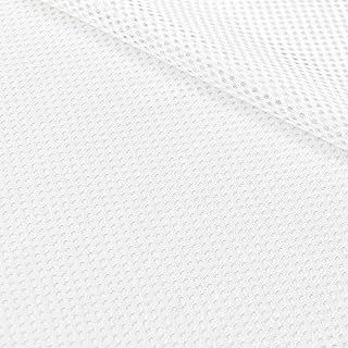 MYmama ワイド幅 メッシュ生地 ポリエステル100% 50cm単位販売 広幅 布 軽量 速乾 通気性 無地 ファブリック 手芸用品 (【ソフト】ホワイト)