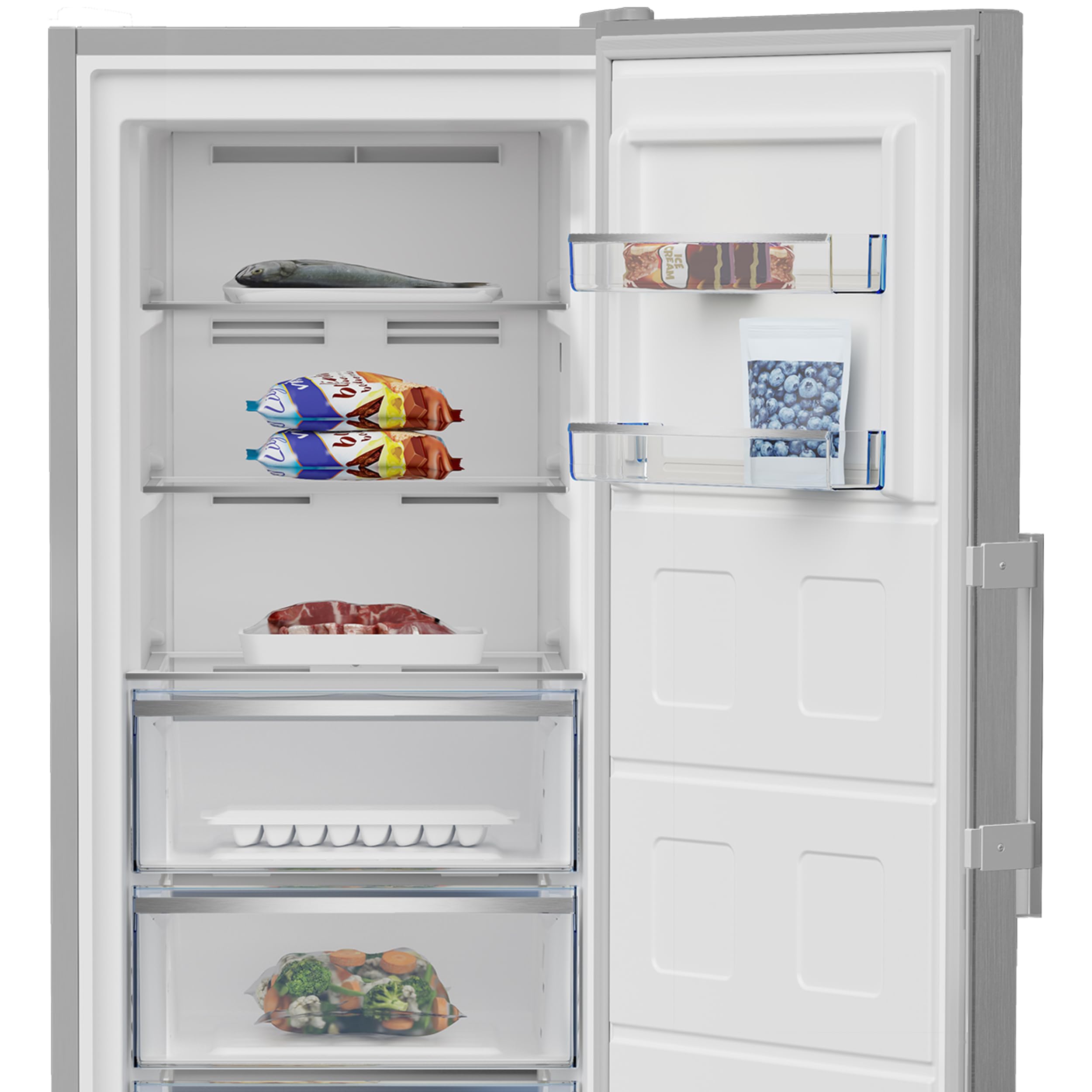 Beko B7RFNE315XP Congelatore verticale Libera installazione 286 L D Acciaio inox