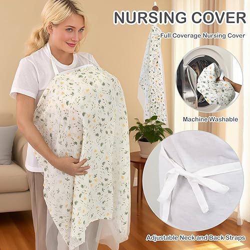 Miniatura 3 de Funda de lactancia de muselina para lactancia materna, cubierta transpirable para lactancia materna, cubierta de privacidad para lactancia materna,