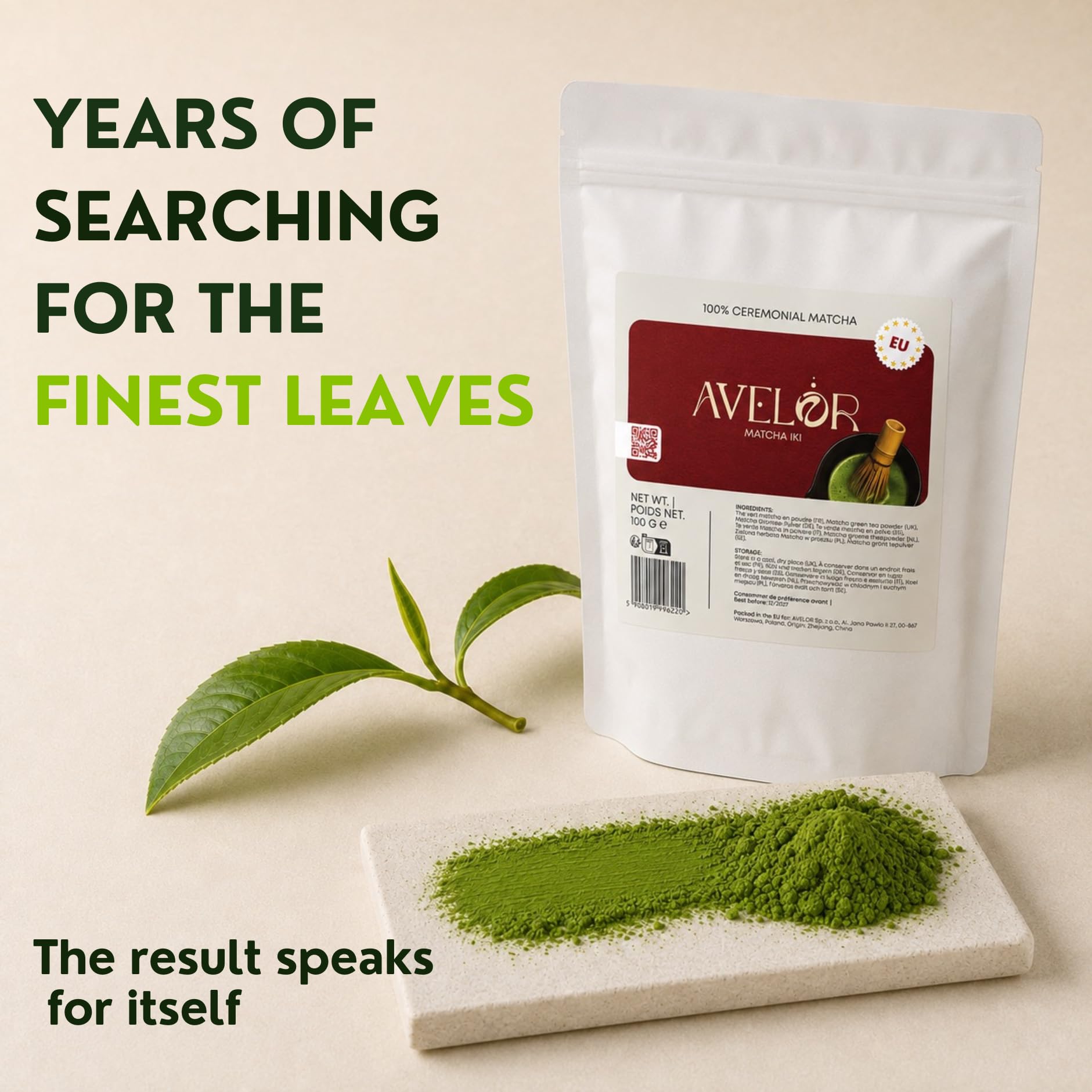 Avelor Iki – Matcha klasy ceremonialnej – HoReCa – 1000 g