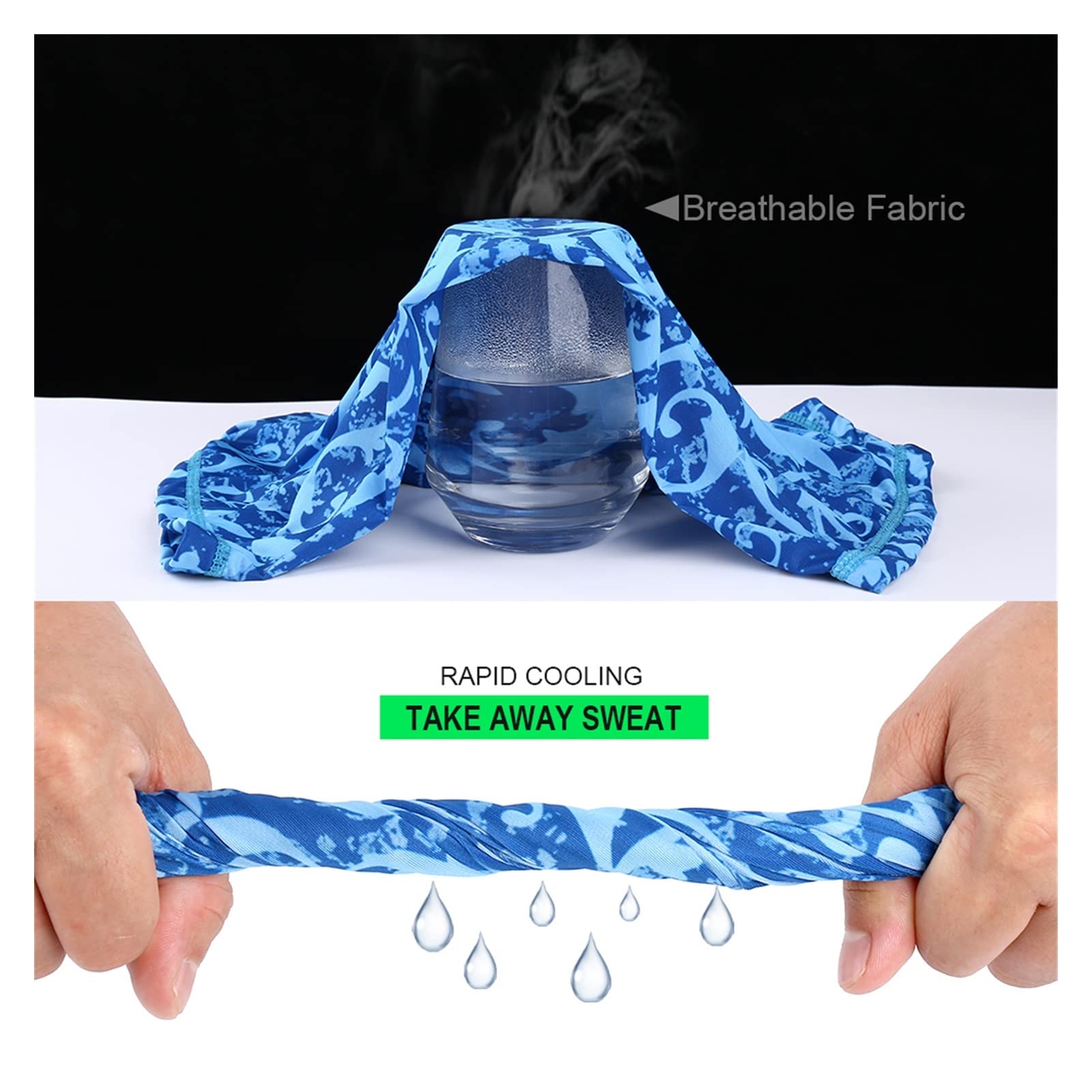 Masca de Carrera Helada Face Bandana Neck Gaiter Tube Bufand Buffing Cycling Pesca Camping Mujeres Hombres Mascaras Impresas