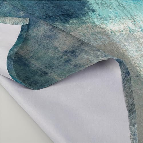 Miniatura 4 de Juego de 6 servilletas de tela de 20 x 20 pulgadas, color turquesa, gris, abstracto, lavables, reutilizables, para cocina, cena, decoración de mesa