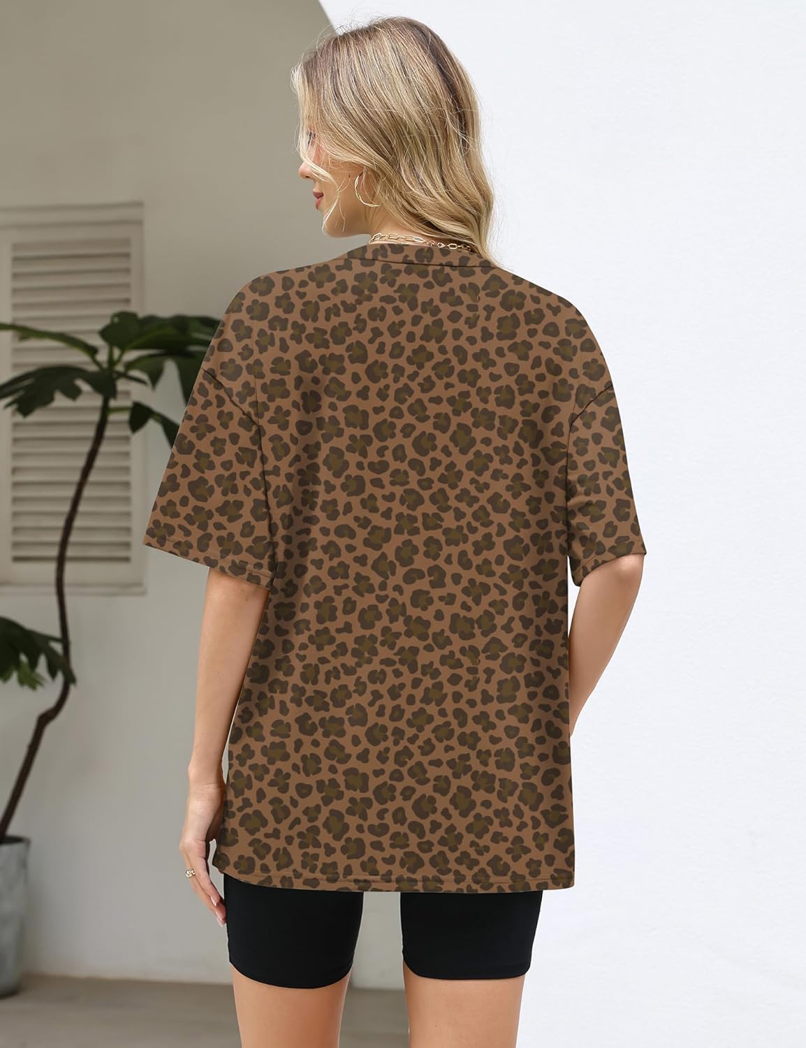 LOMON Oversized Graphic T Shirts for Women Short Sleeve Crewneck Summer Tops Loose Casual Basic Tees - Image 5