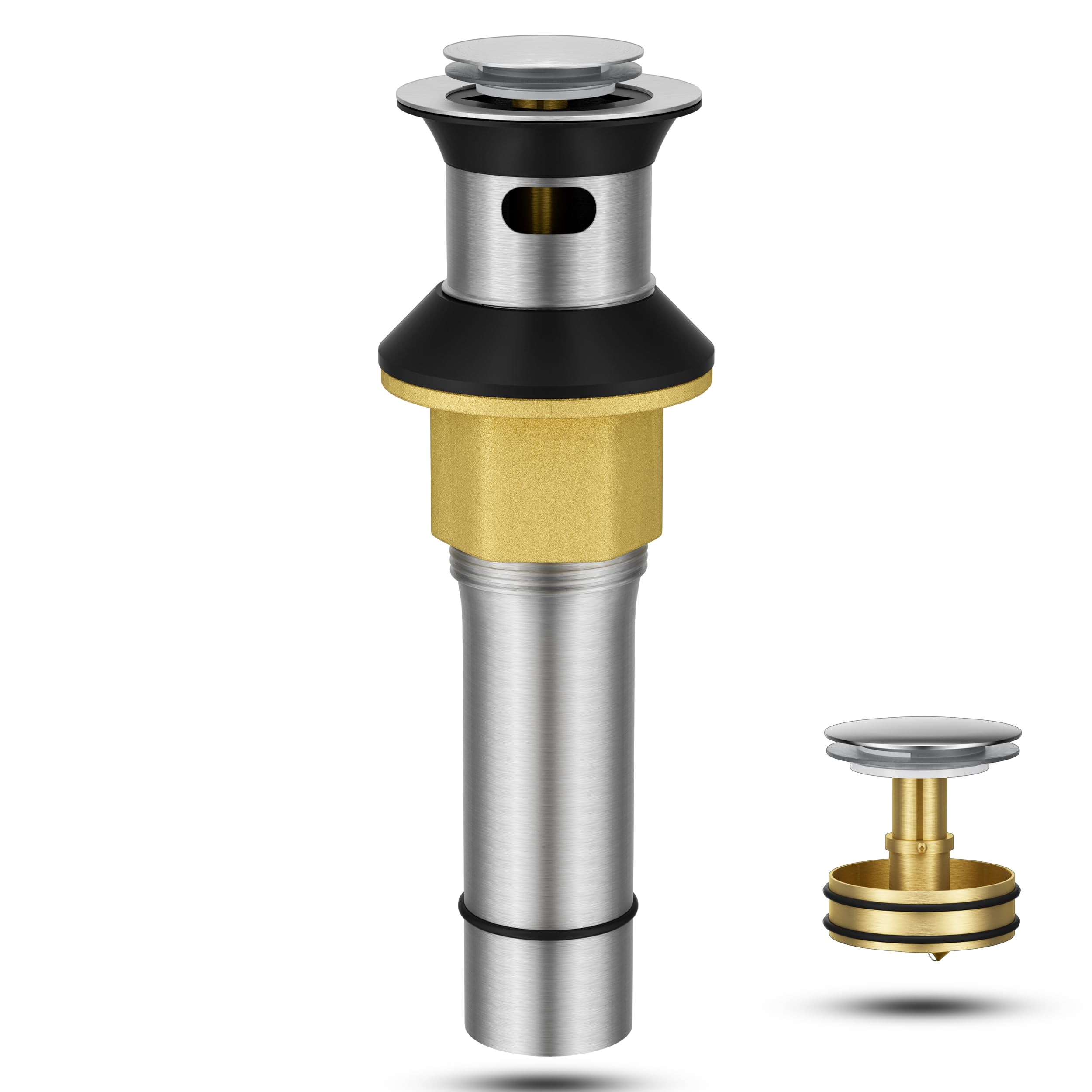 Siphon d'évier nickel brossé : solution anti-fuite durable pour lavabo