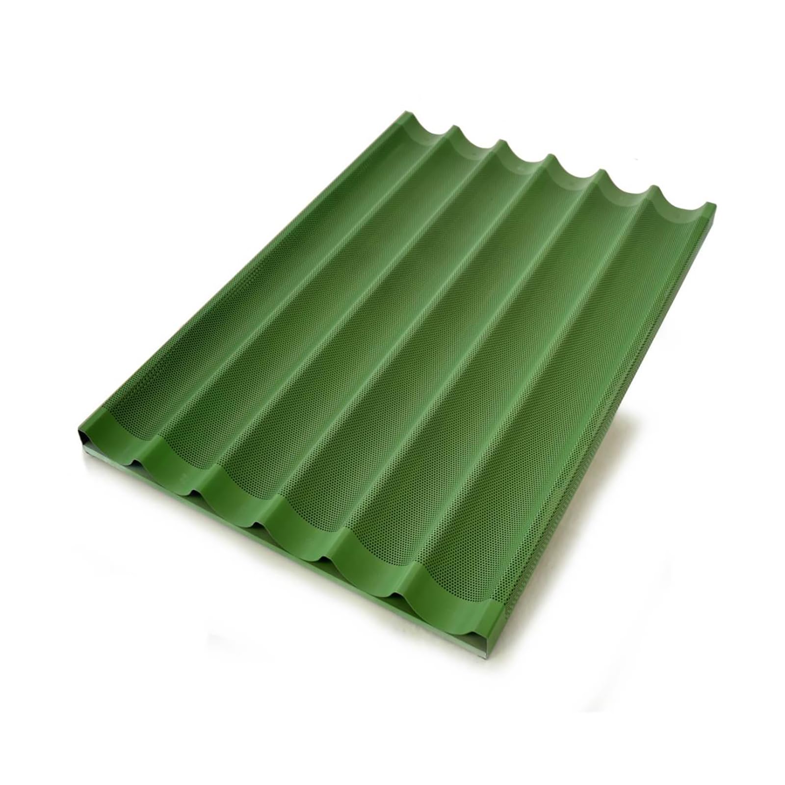 Teglia per Pizza | Cottura Pizza, Pane, Biscotti e altri Panificati | Non Arrugginisce in Freezer o in Cella Frigo | Alta conducibilità termica|SENO & SENO (Baguette, alluminio forato, cm.53x32,5x3,8)