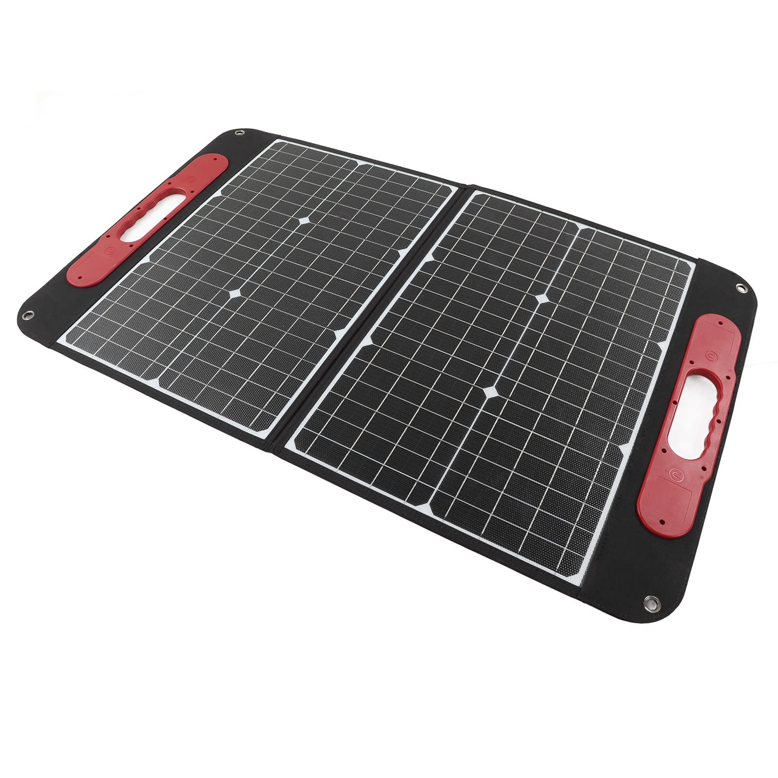 KUIDAMOS Kit de Panel Solar de Alta Eficiencia de 60 W, Portátil, Plegable, para Viajes de Camping Al Aire Libre, Silicio Monocristalino