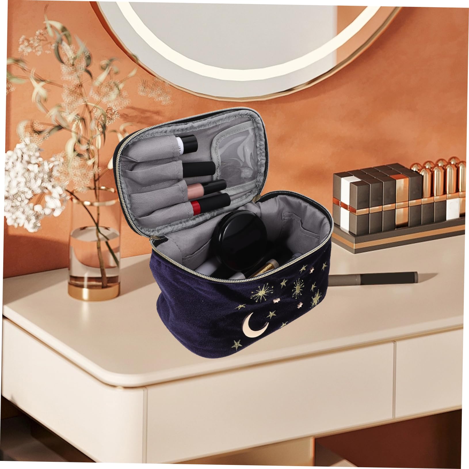 EXCEART Pinta Labios Bolsas De Maquillaje De Viaje Organizador De Maquillaje Portátil Maletín De Maquillaje Neceser para Maquillaje Bolsa De Viaje Objeto Pequeño Viajar Constituir