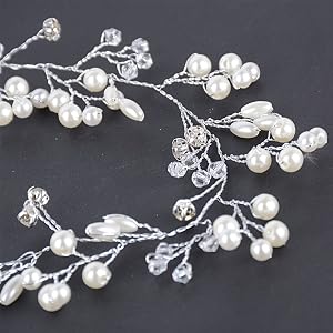 Couronne Cheveux Perles Et Cristaux - Serre-tête Élégant Pour Mariage, Fête Ou Anniversaire