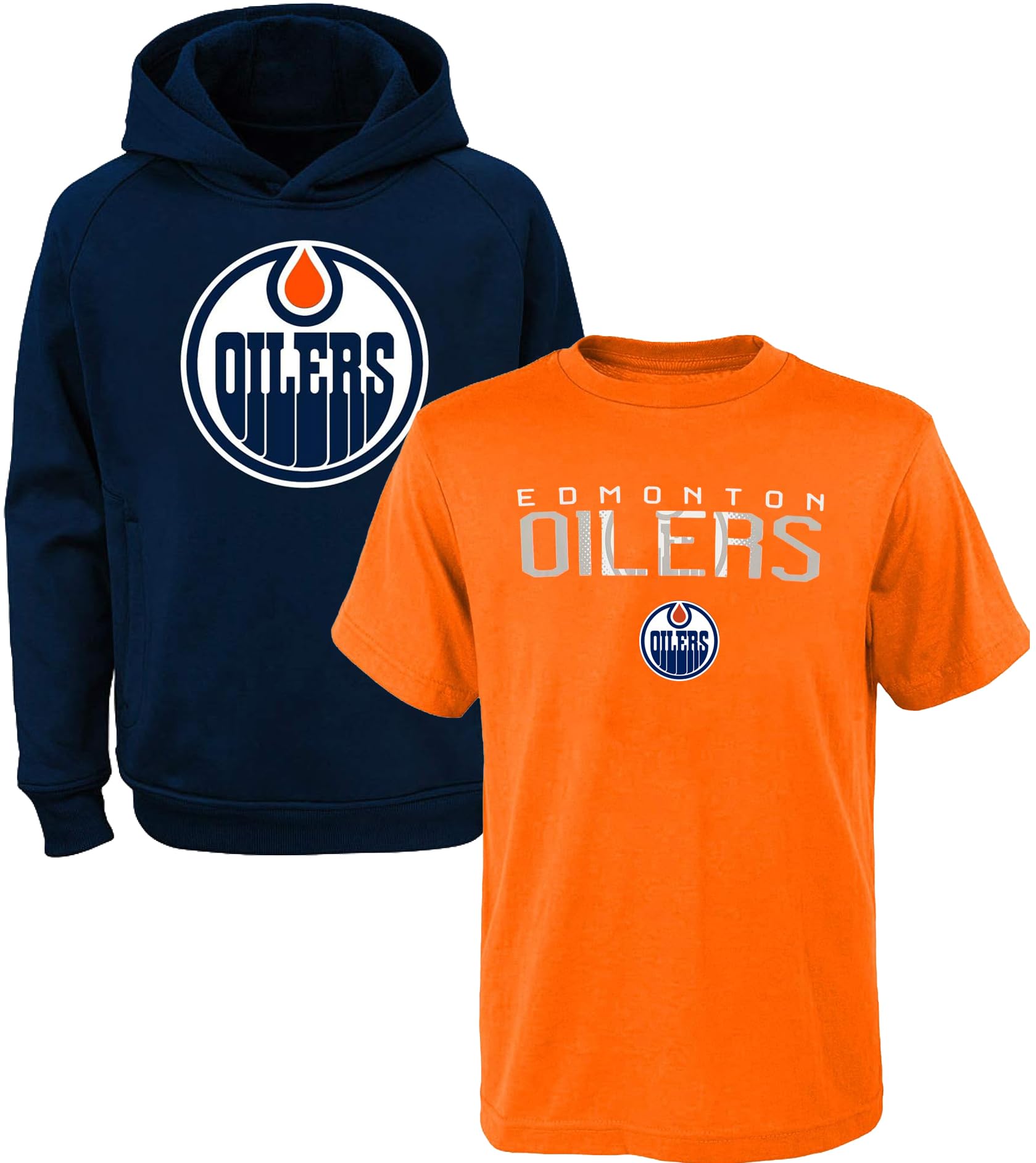 NHL Youth 8-20 Polyester Performance Primary Logo Hoodie & T-Shirt 2 Combo Pack Set