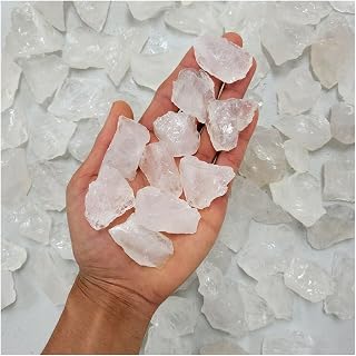 Cristal de cuarzo blanco natural a granel, piedras preciosas rugosas (50 g)