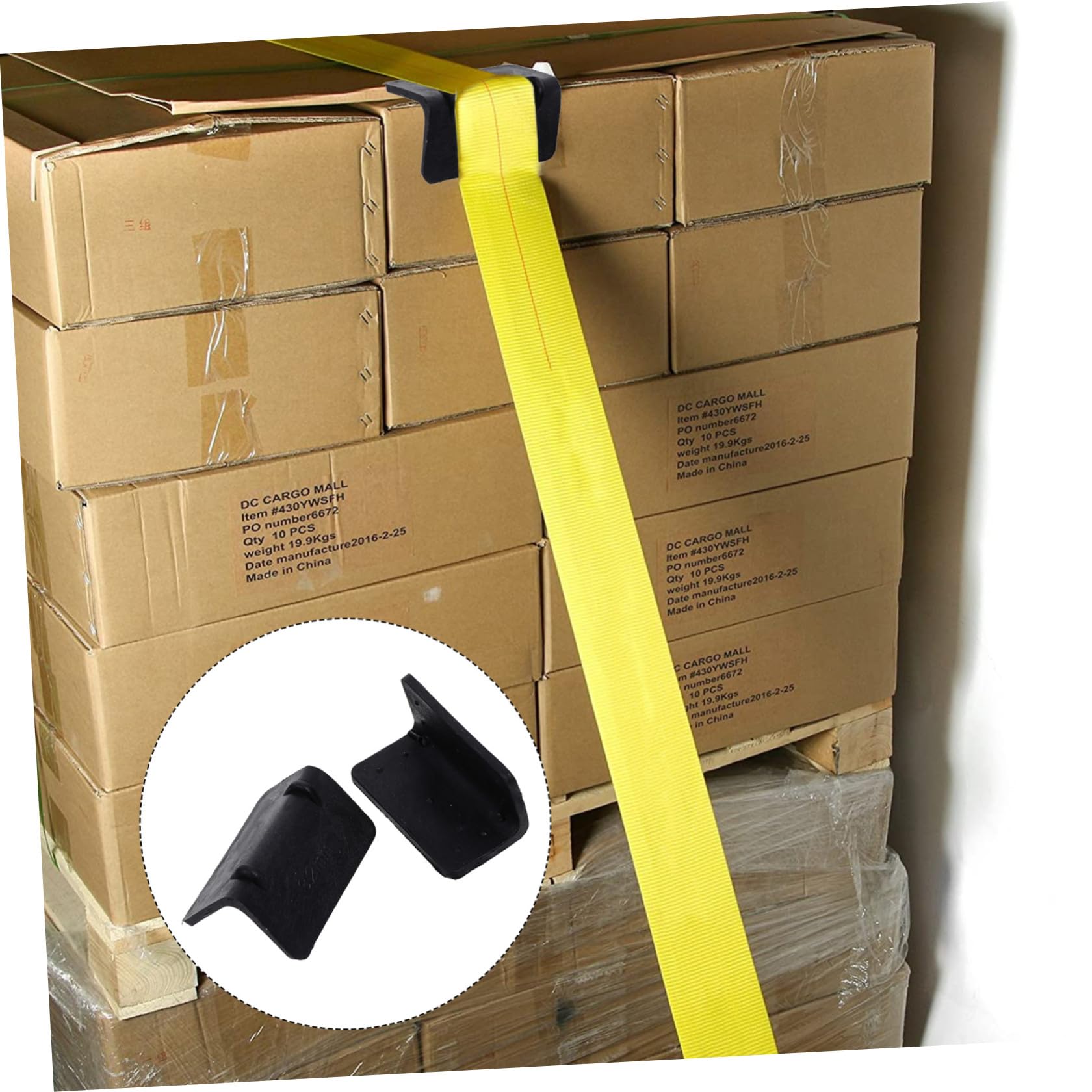 Luxshiny 100 Protecteurs De Bord en Plastique 2.17X1.18X1.18In Protection d'angle pour Cargaison avec Répartition Uniforme De La Pression Protège Feuillard Et Palette pour Transport Et Stockage